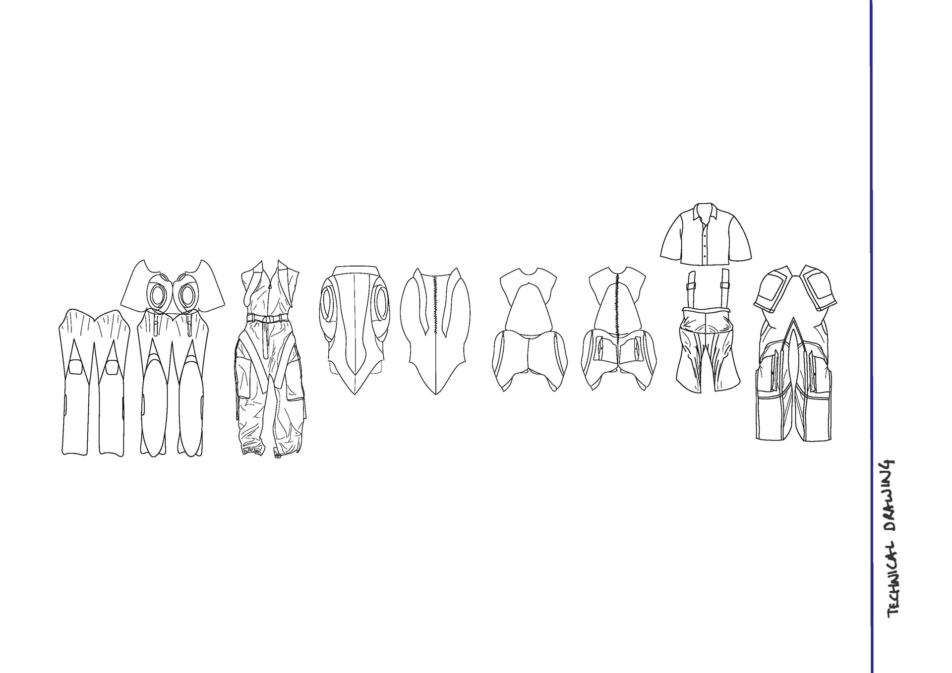 Technical Drawings of Lineup