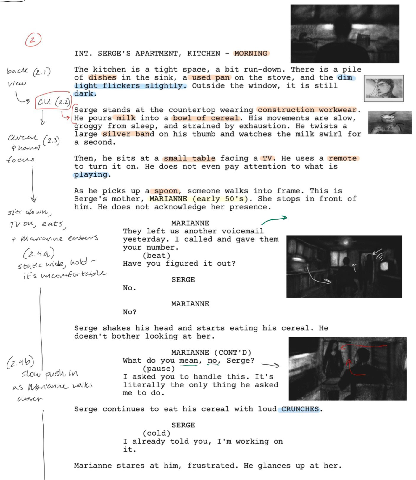 Scene 2 Screenplay Annotations
