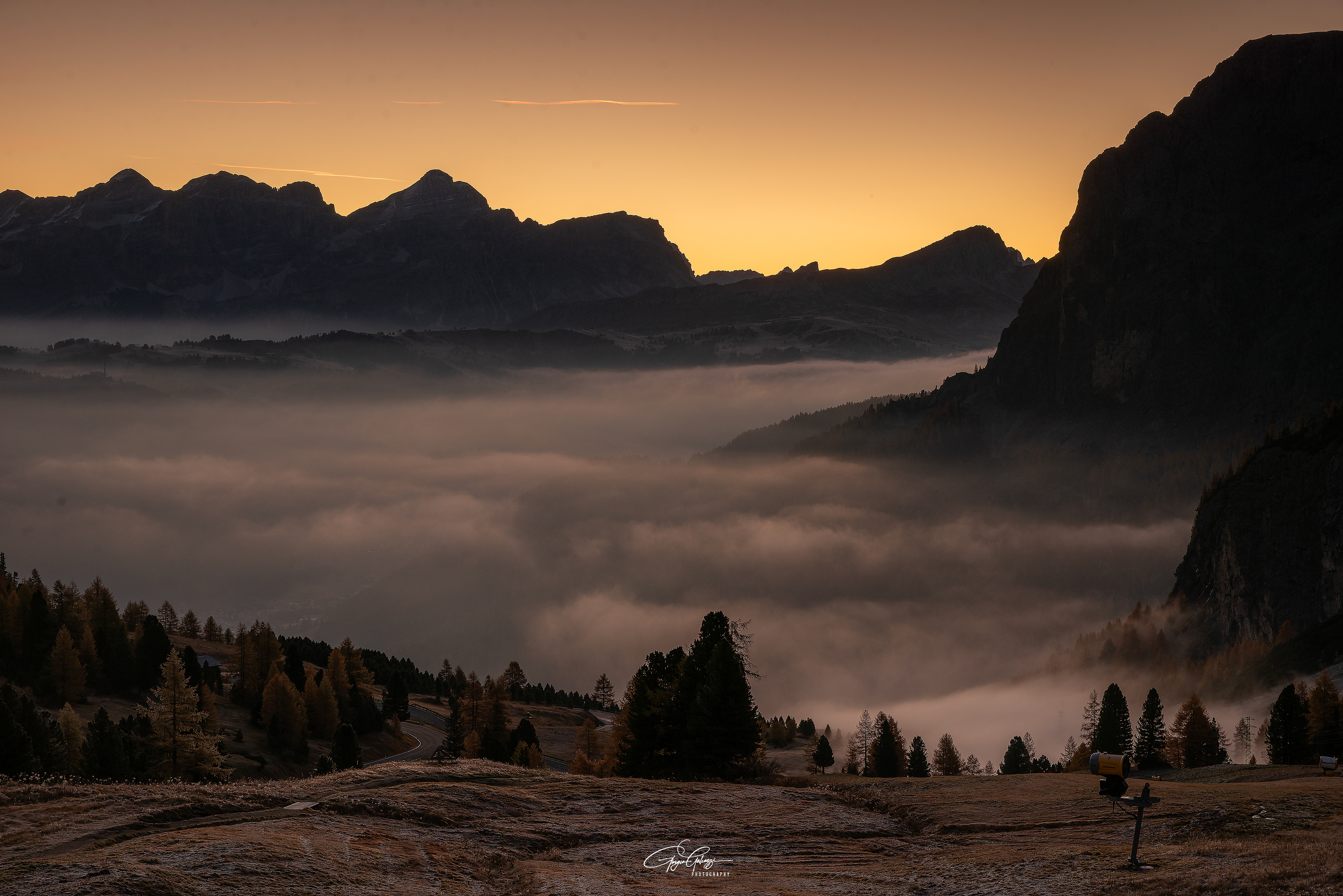 Sunrise in Passo Gardena