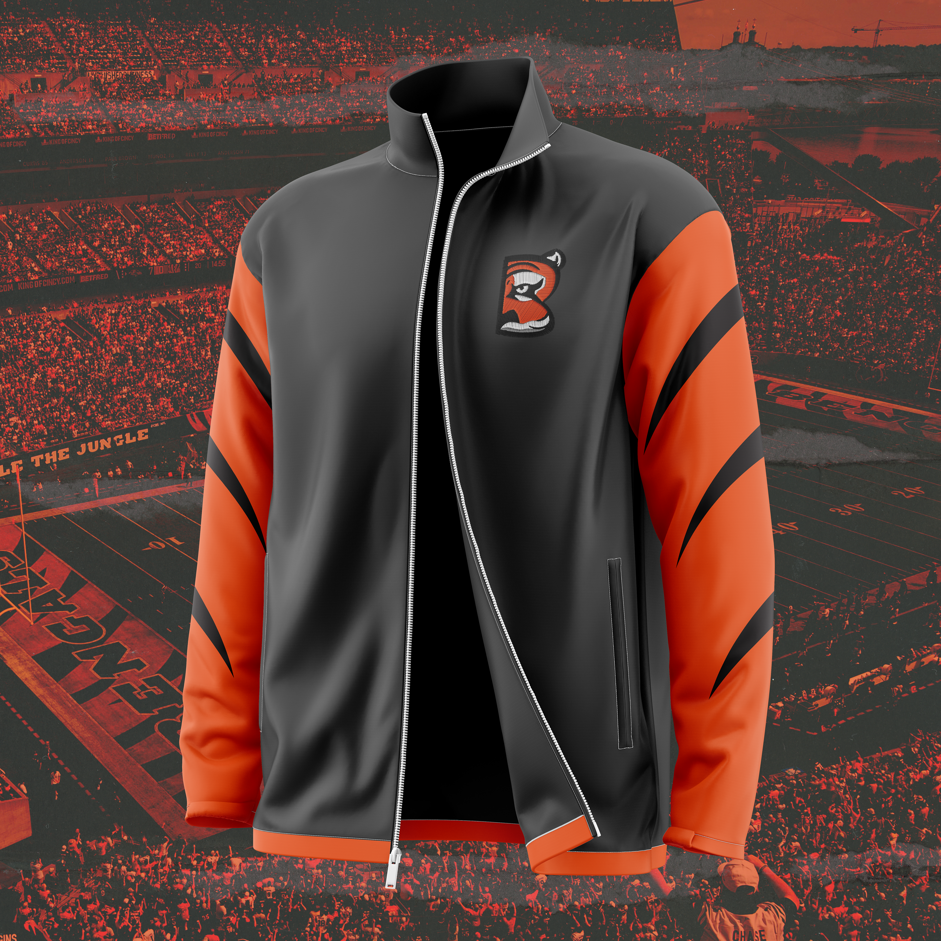 Cincinnati Bengals Sport Jacket Design Mockup