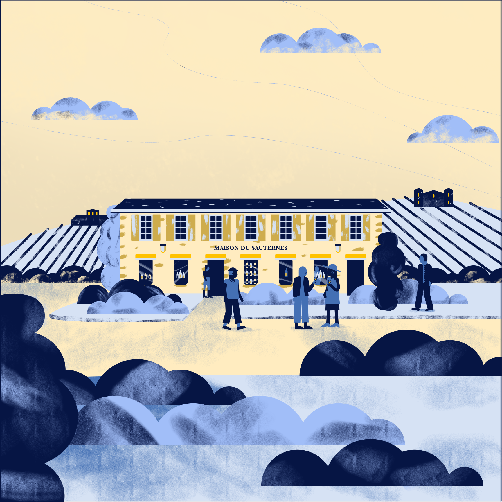 Illustration presse, Maison du Sauternes.