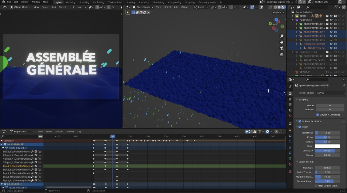 Création et animation sur Blender