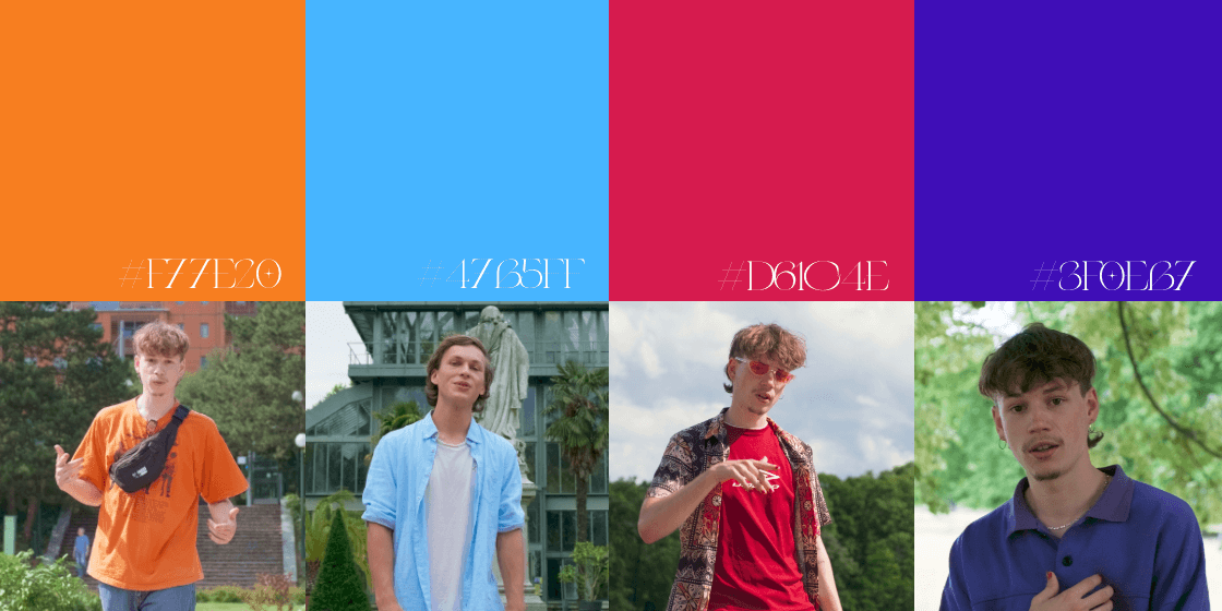 Palette de couleurs du clip