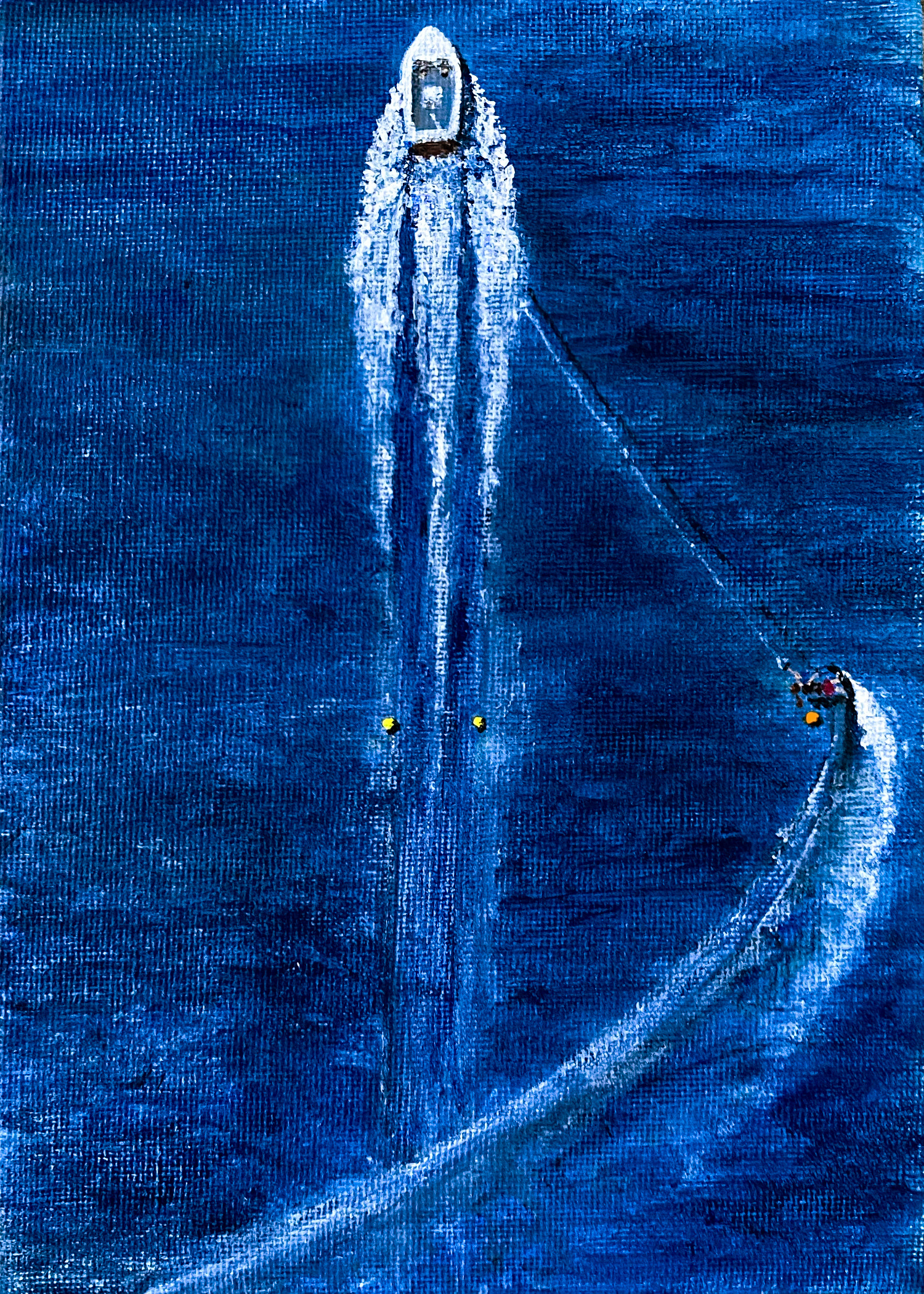 Waterskier Around 1 Ball