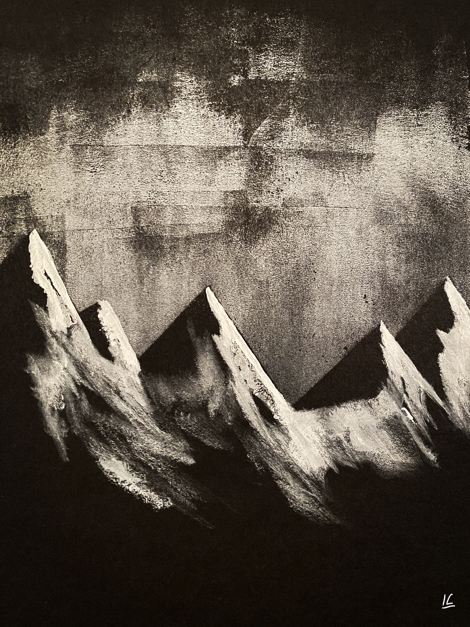 BW Mountains 3, Gelatin Print