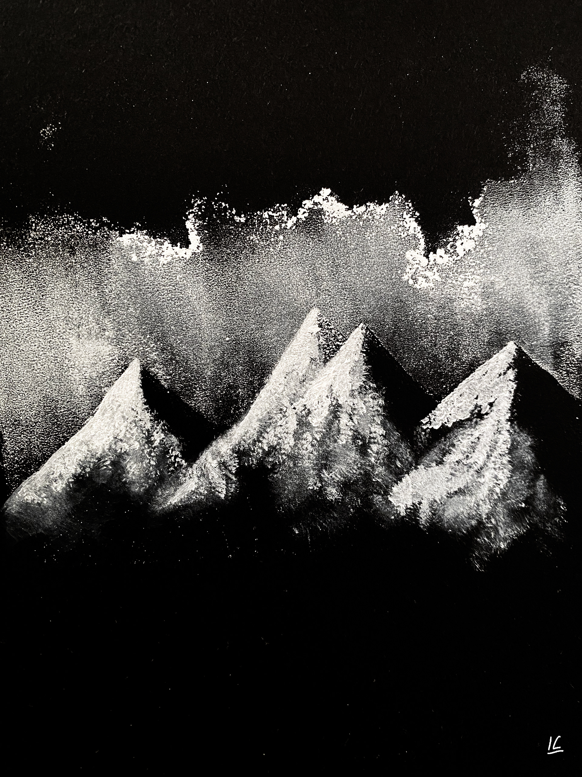 BW Mountains 2, Gelatin Print