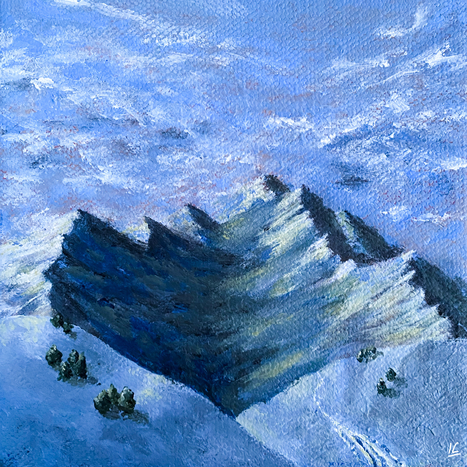 View from Grandeur in Winter, UT 