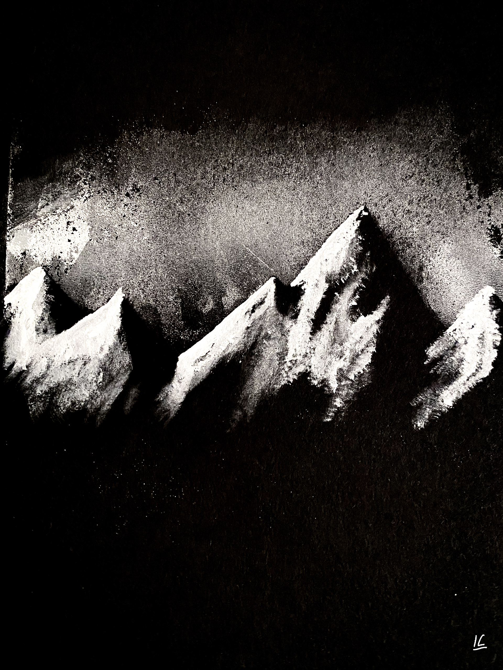 BW Mountains 1, Gelatin Print