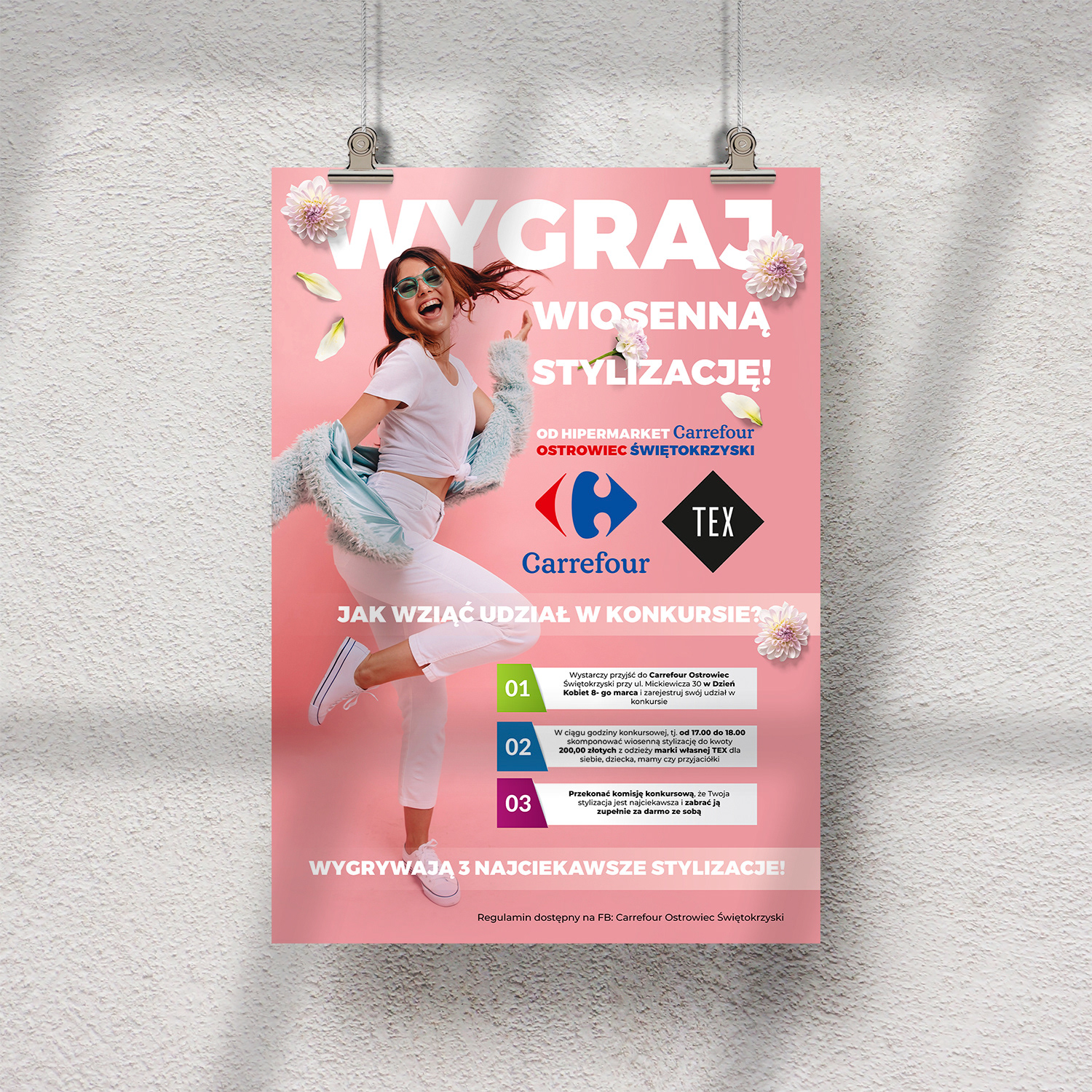 Konkurs organizowany przez Carrefour, w którym można wygrać nową wiosenną stylizację.