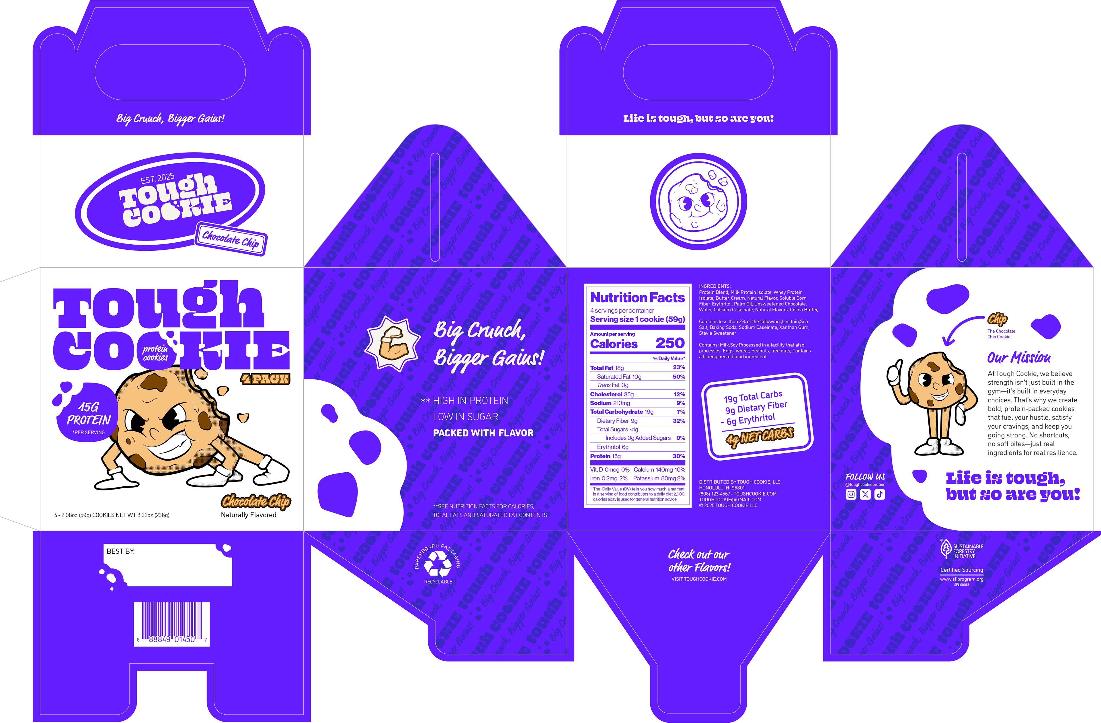 Chocolate Chip Dieline Design