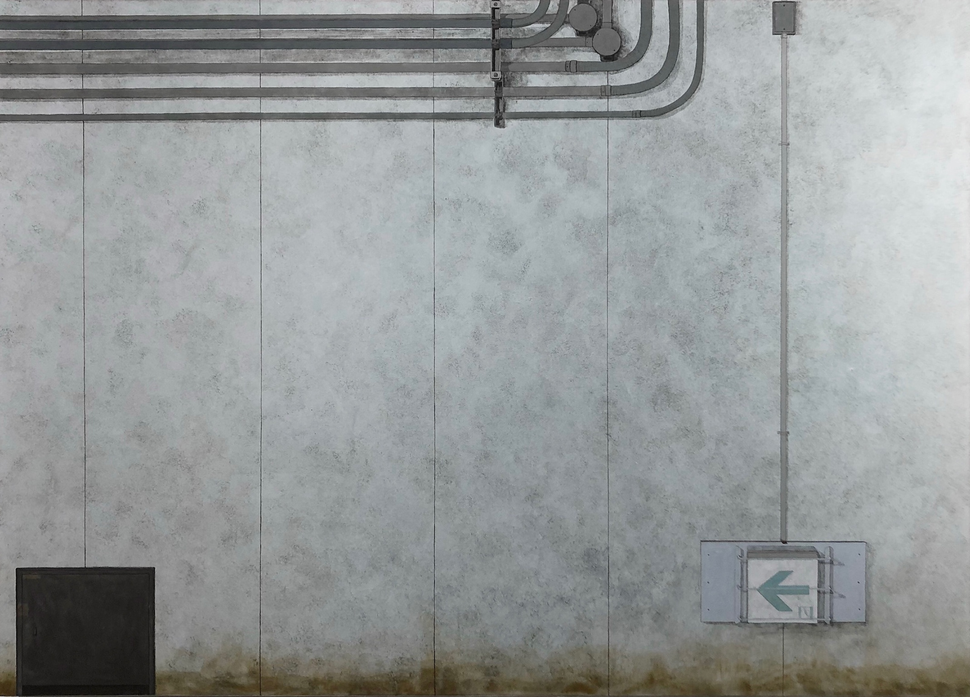 「術」 -ヒトの合理的生活主義による産物- 2020 500mm×700mm 紙本彩色、岩絵具