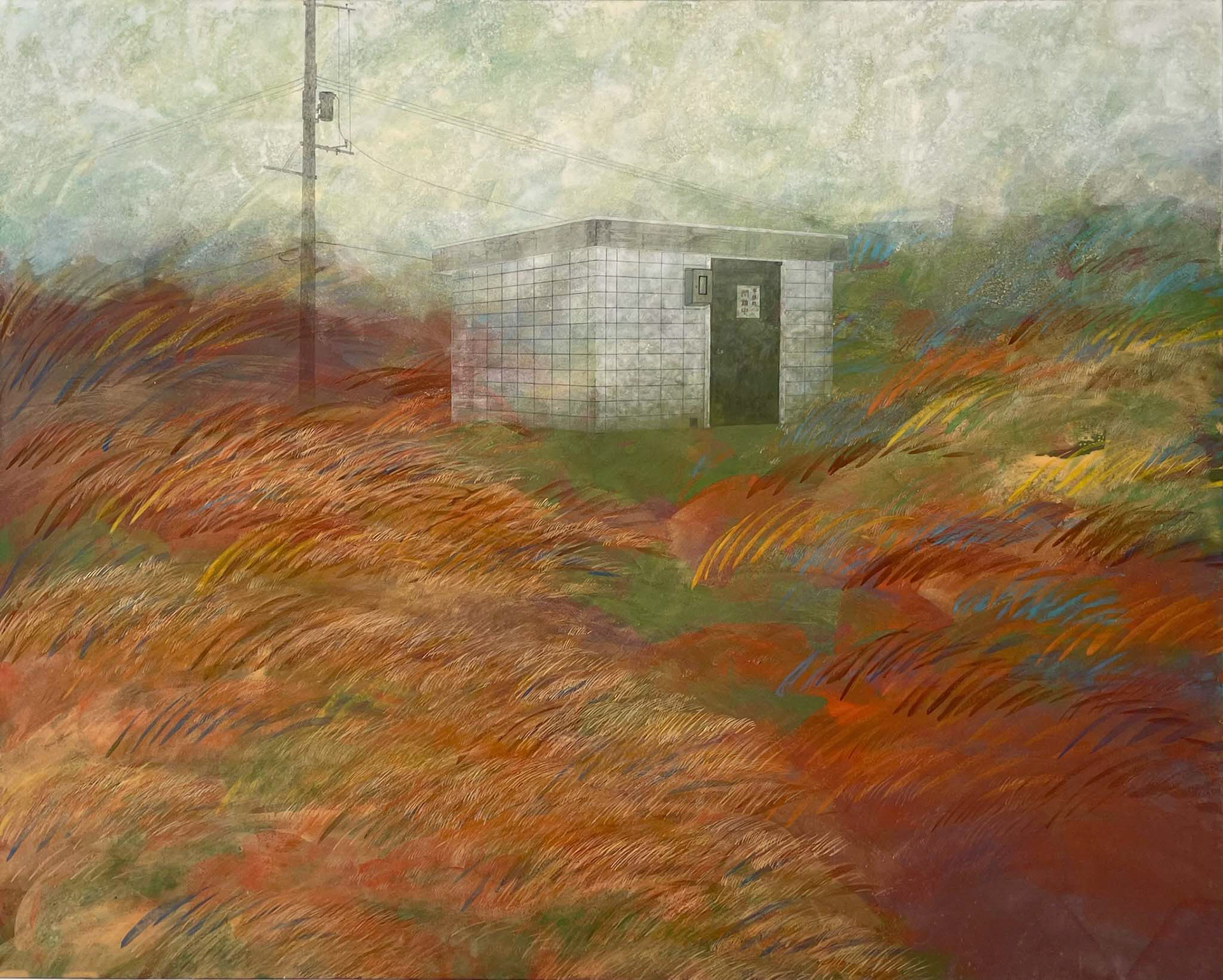 「生排」 2022 803mm×1000mm 紙本彩色、岩絵具