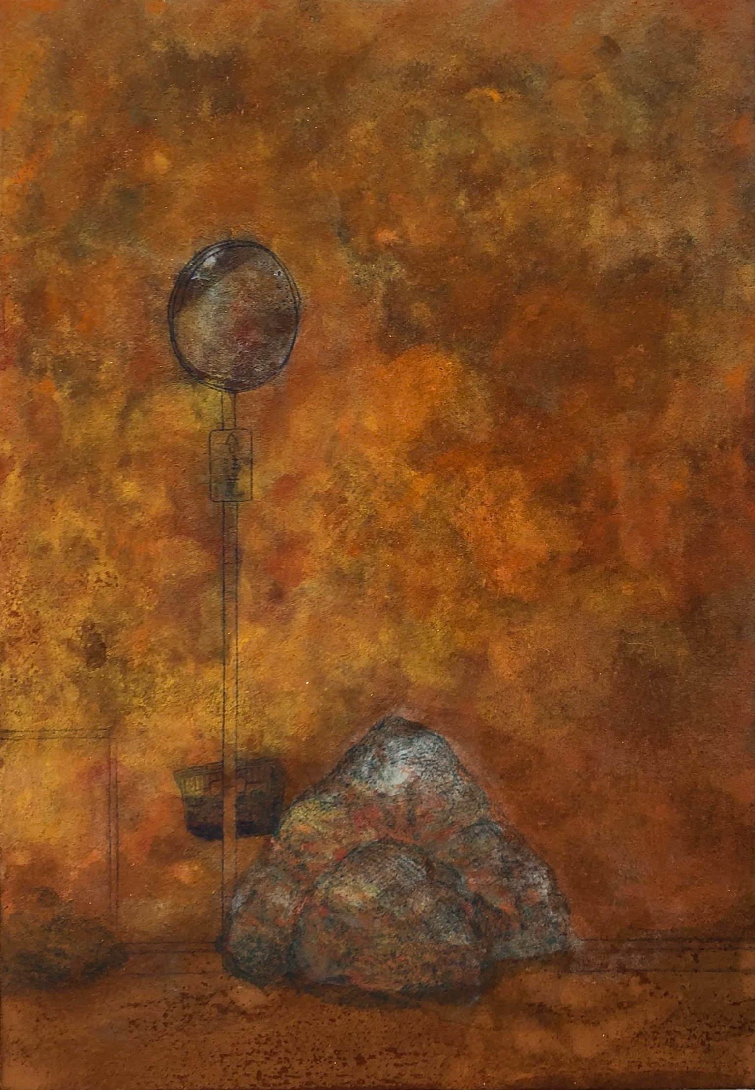 「日々の重なり/証し」 2021 273mm×190mm 紙本彩色、岩絵具