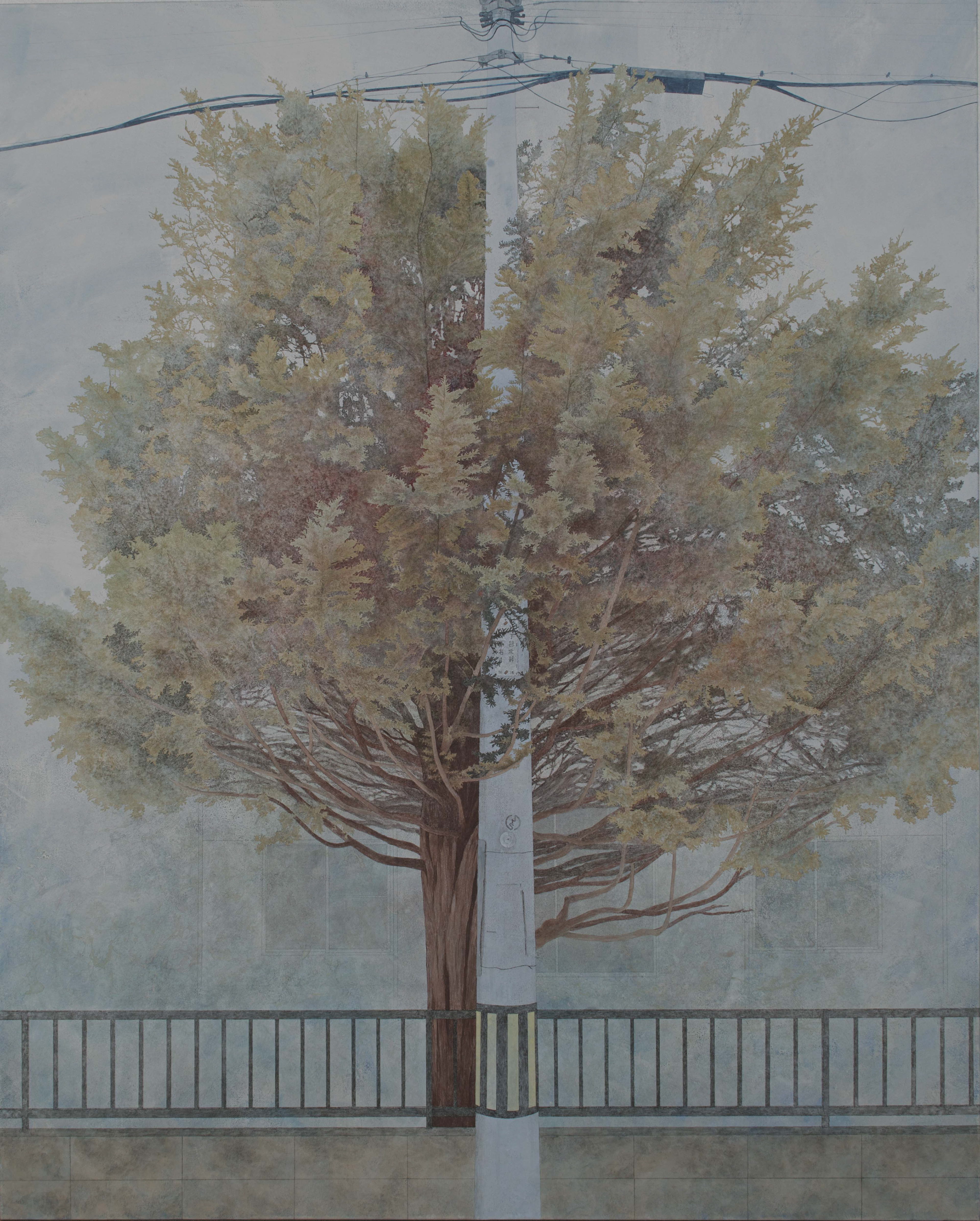 「朱」 2023 1620mm×1303mm 紙本彩色、岩絵具