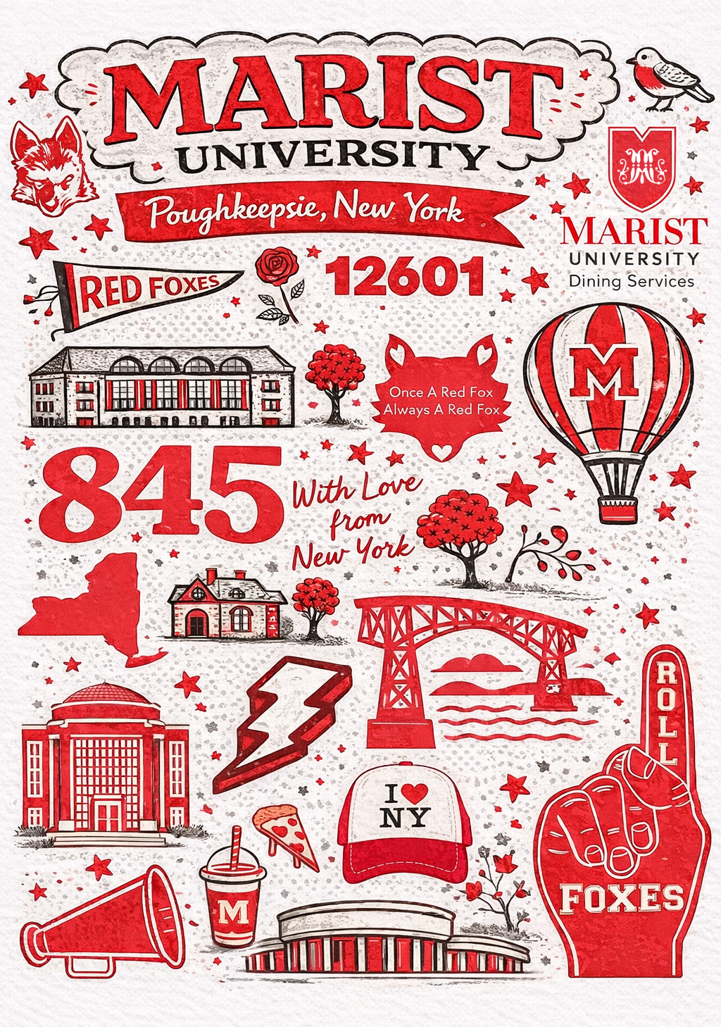 Reusable Tote Bag Design, Marist Dining Services, Photoshop