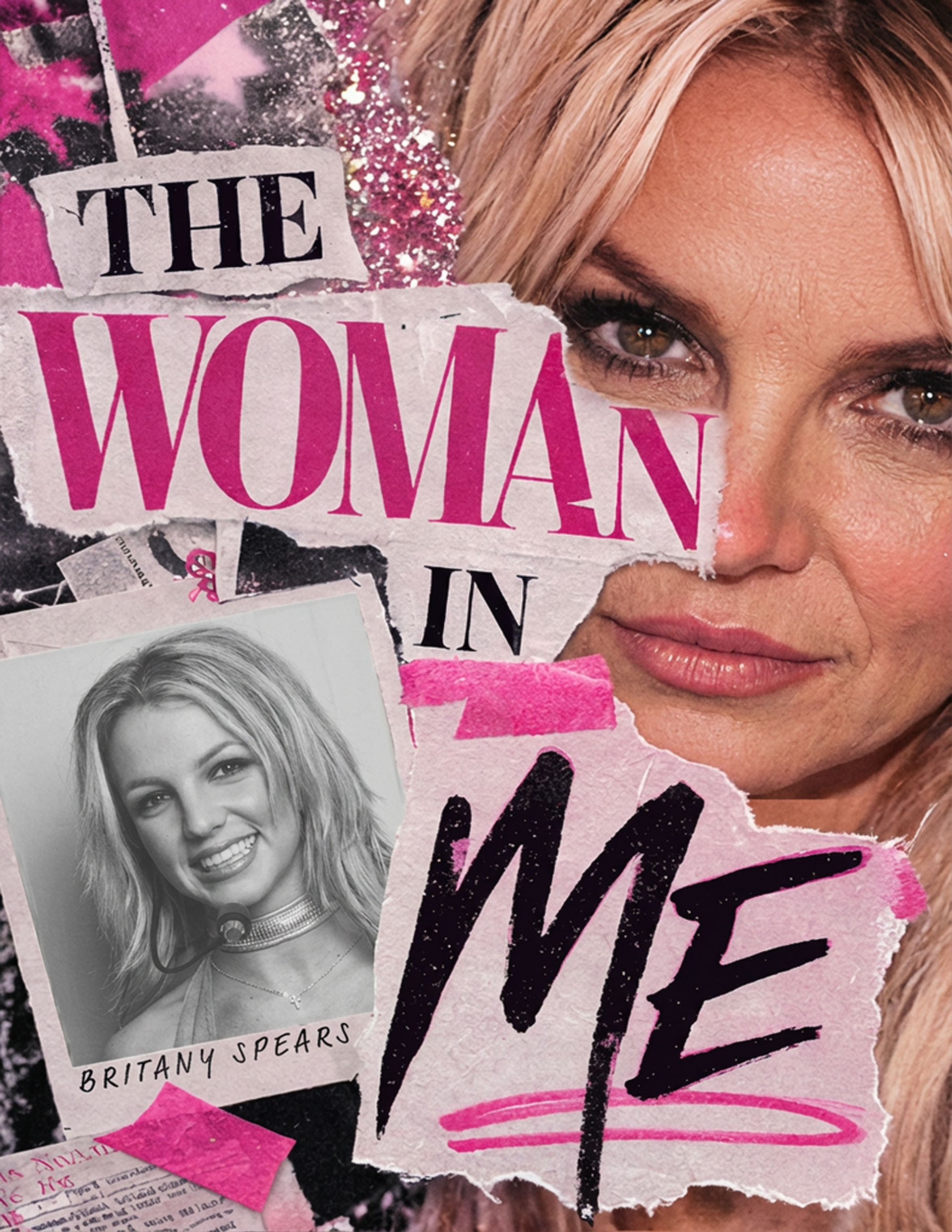 The Woman in Me by Britany Spears, Book Cover Design, Photoshop