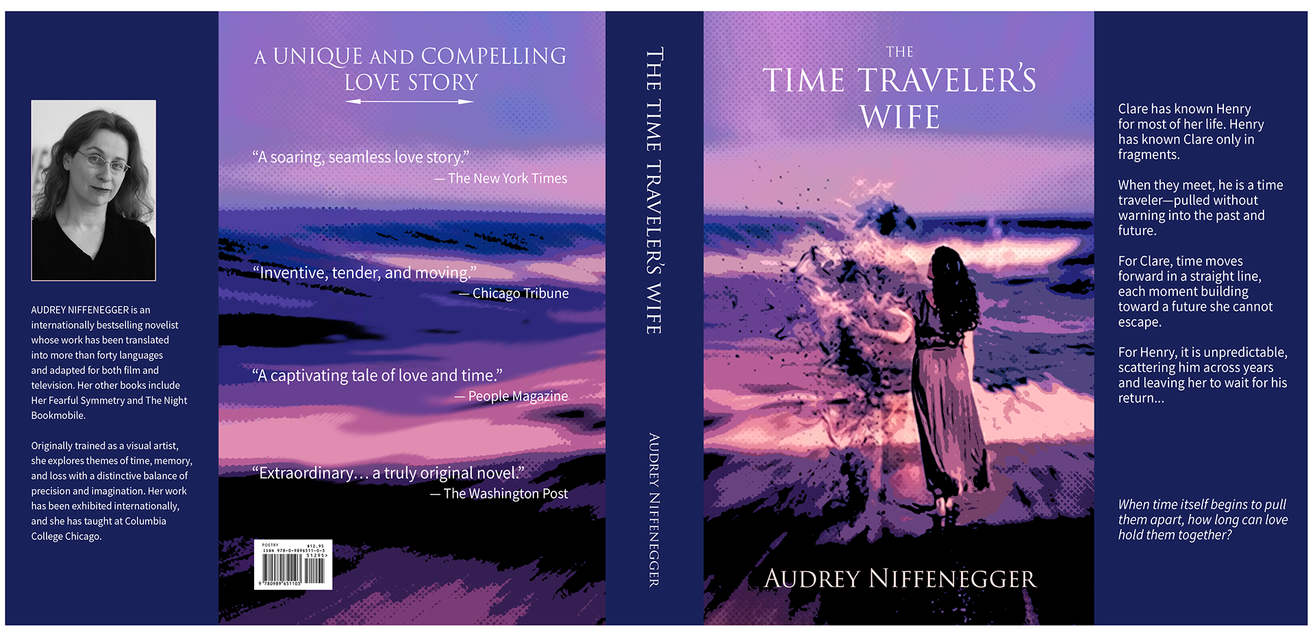 The Time Traveler's Wife by Audrey Niffenegger, Book Jacket Design, Photoshop