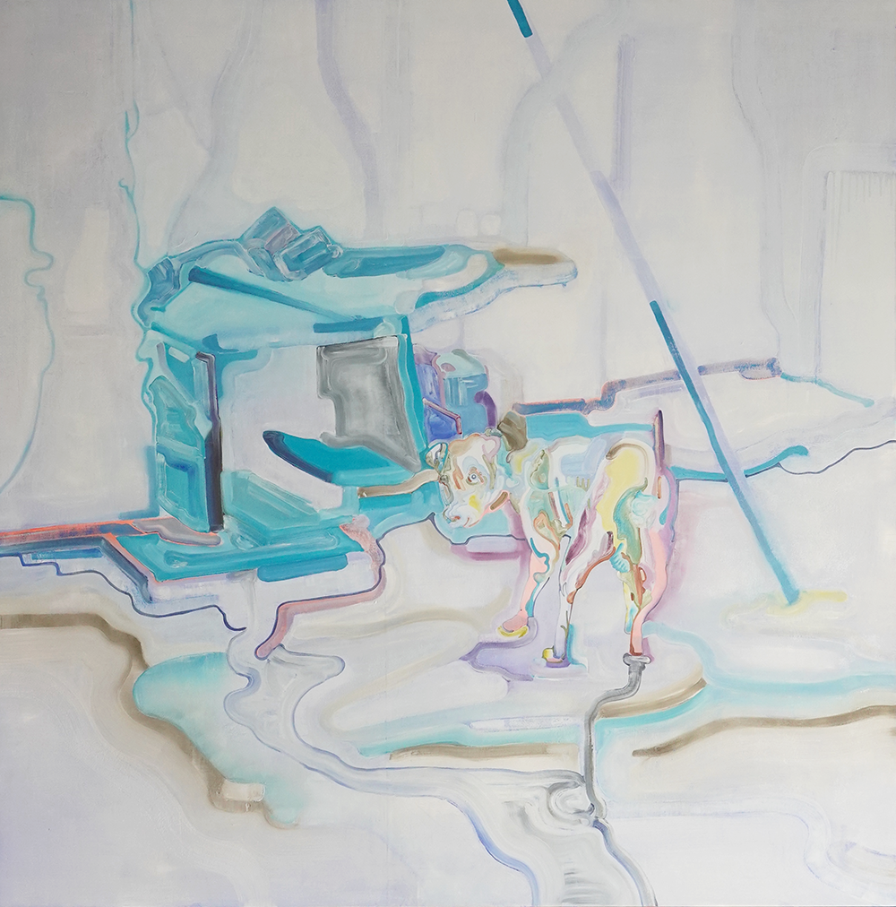 Tei hea outou? | パネル、綿布、ジェッソ、油絵具 | 162×162cm | 2025年