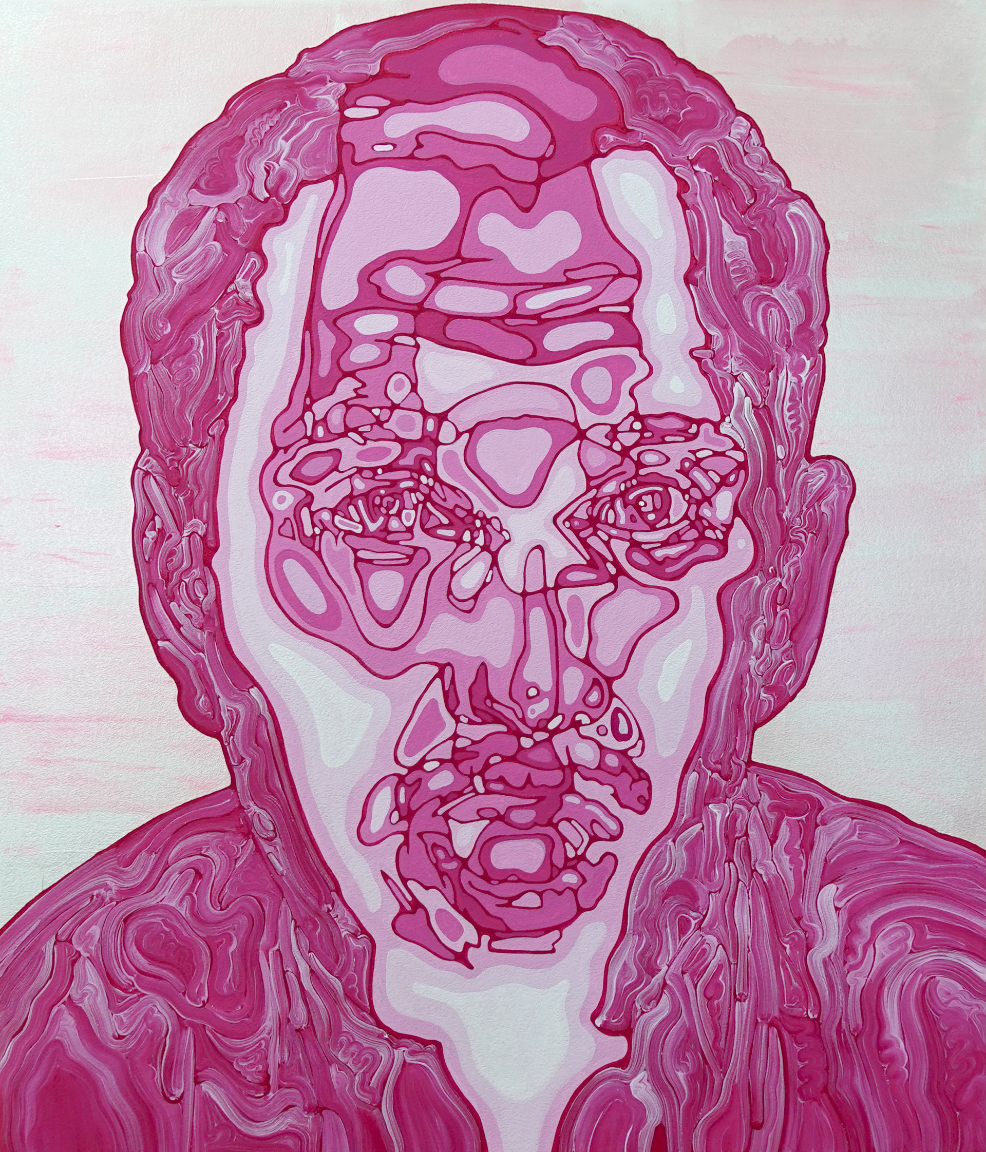 sean | パネル、ジェッソ、アクリル絵具 | 53×45.5cm | 2025年