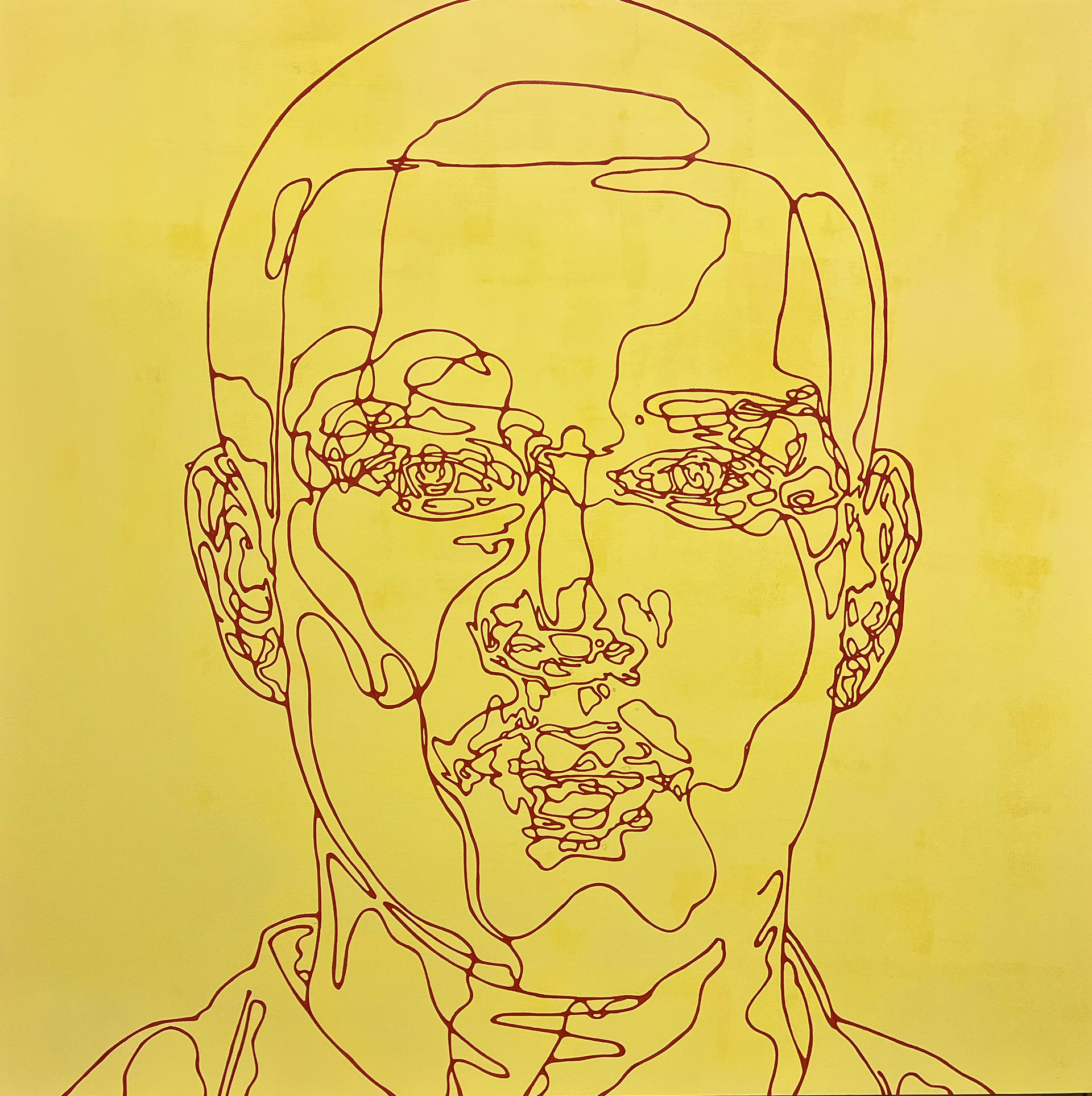 johnson | パネル、綿布、ジェッソ、アクリル絵具 | 91×91cm | 2025年