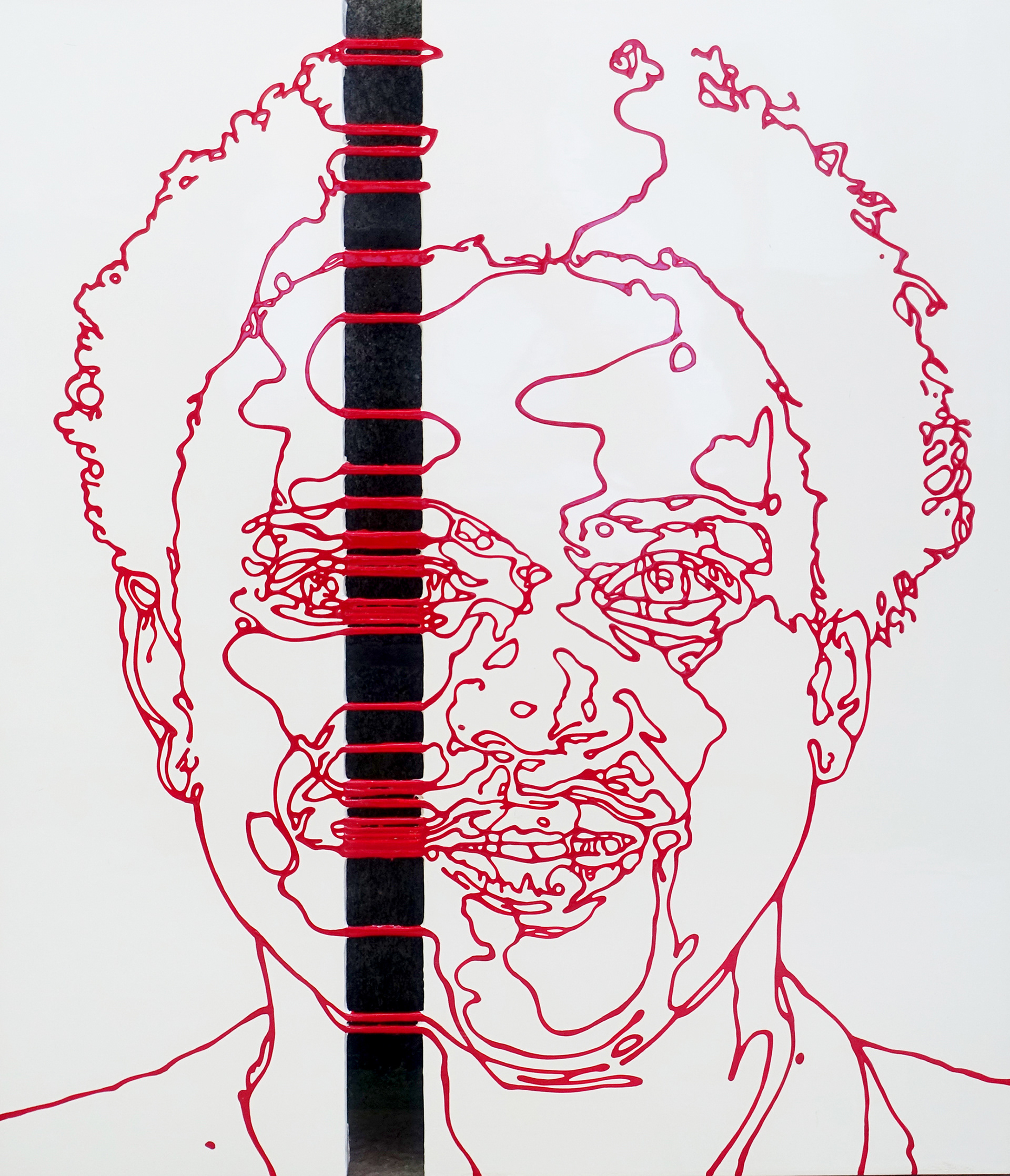 russell | パネル、寒冷紗、カシュー | 53×45.5cm | 2022年