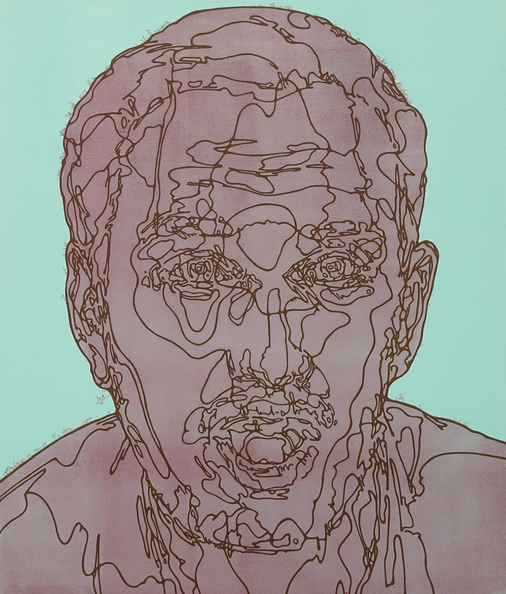 sean | パネル、ジェッソ、アクリル絵具 | 53×45.5cm | 2025年