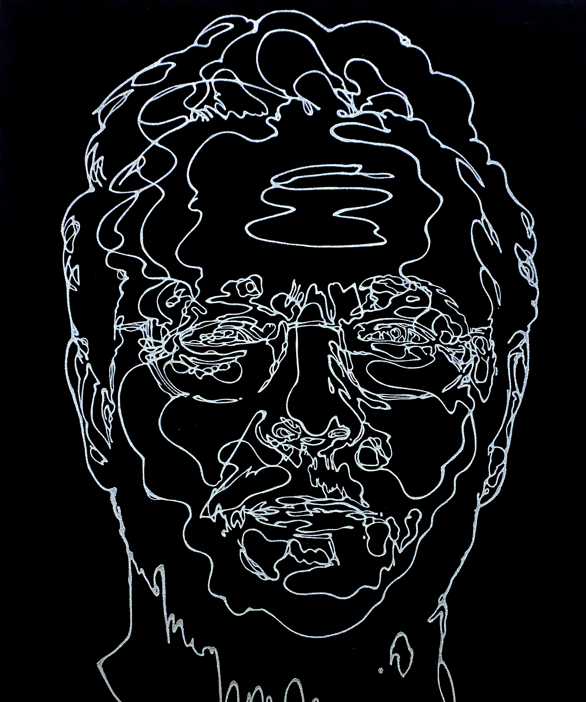 Harold | パネル、綿布、ジェッソ、アクリル絵具 | 45.5×31.8cm | 2023年