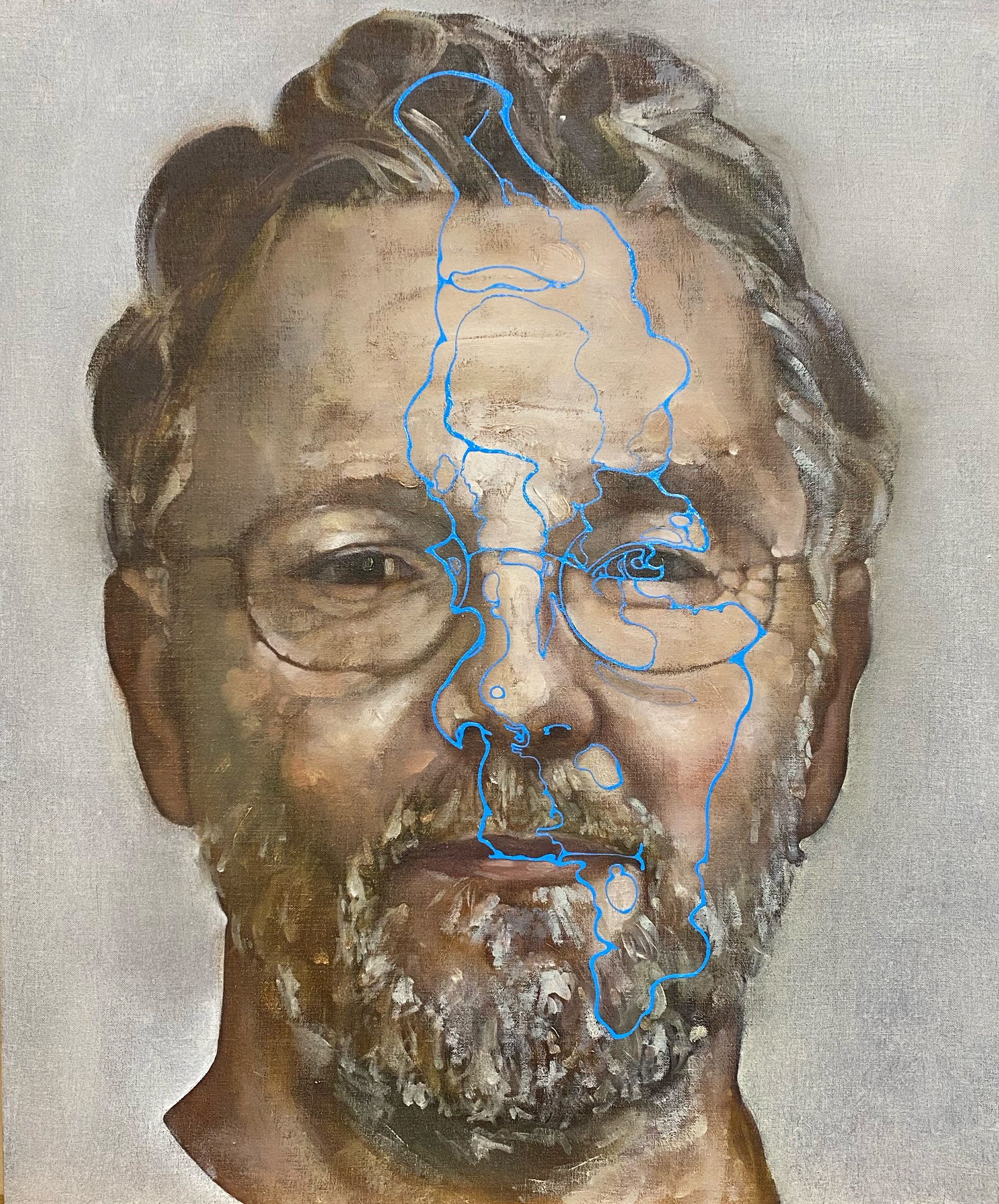Harold | パネル、綿布、ジェッソ、油絵具 | 45.5×31.8cm | 2023年