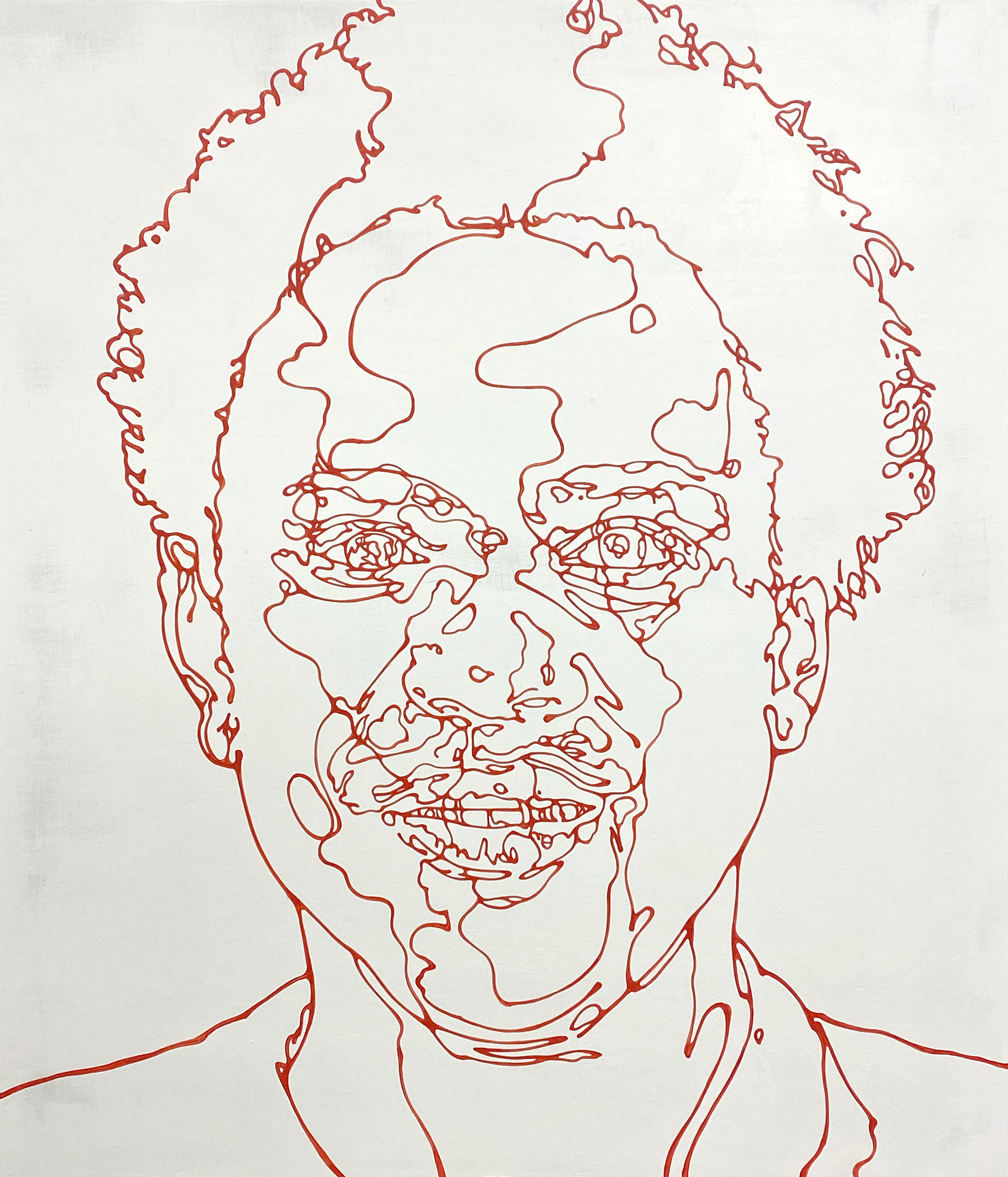 russell | パネル、ジェッソ、アクリル絵具 | 53×45.5cm | 2022年