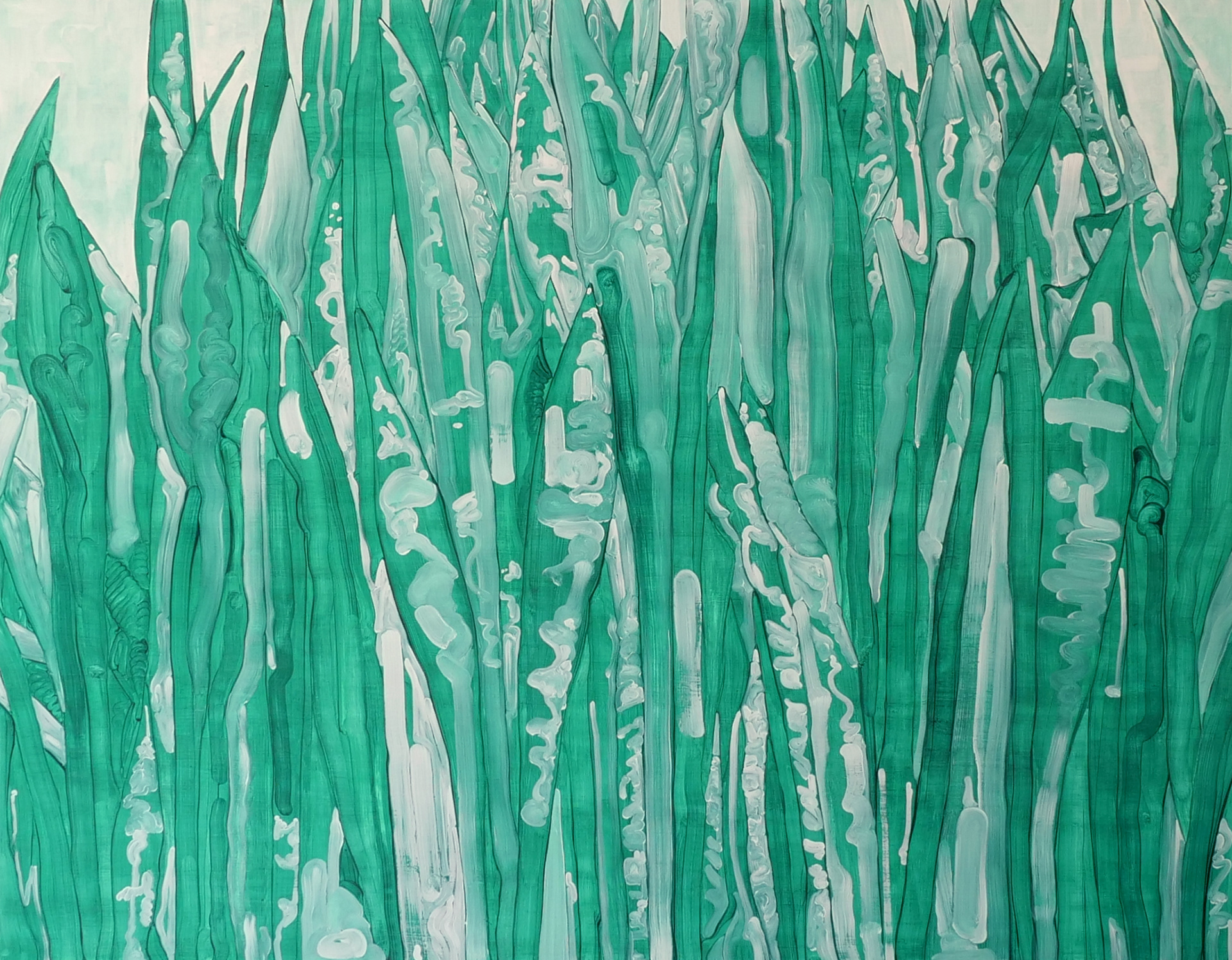 Dracaena Sansevieria | パネル、ジェッソ、油絵具 | 91×116.7cm | 2021年