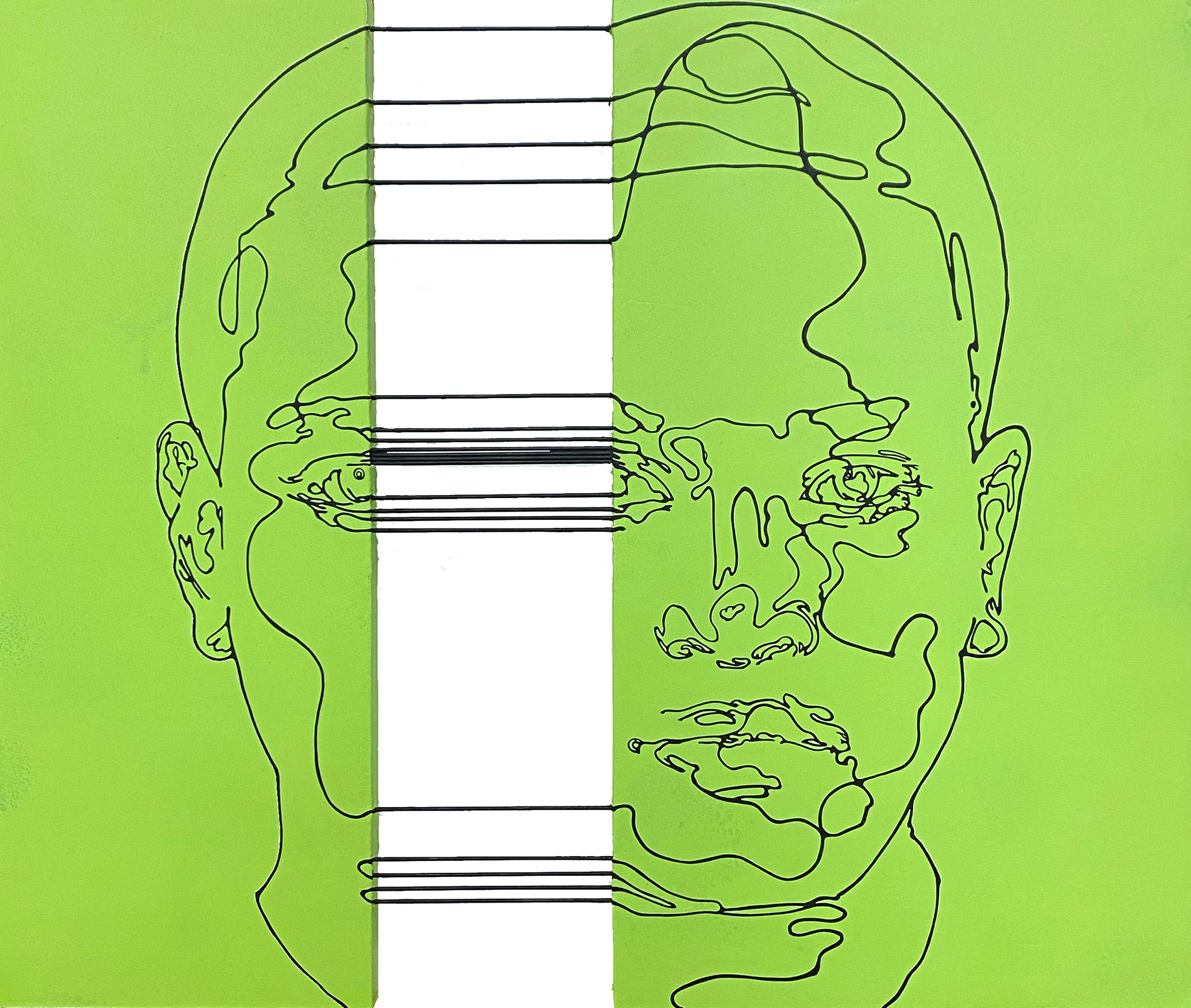 Kevin | パネル、ジェッソ、アクリル絵具 | 45.5×53cm | 2022年