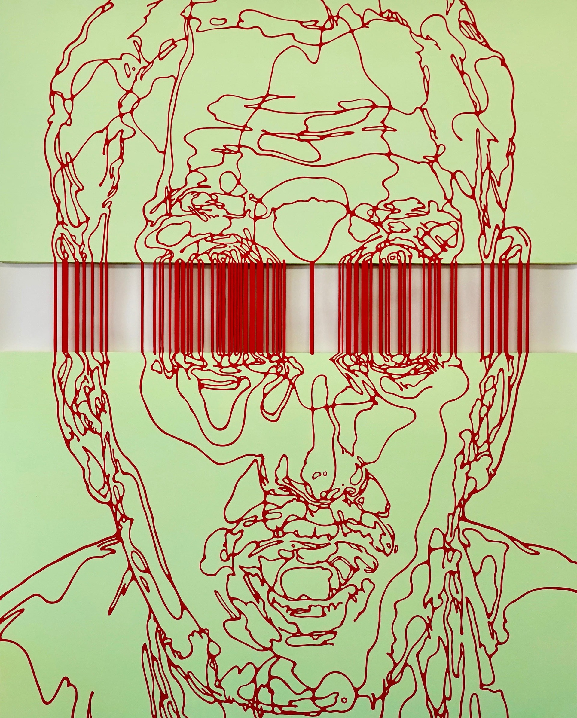 sean | パネル、ジェッソ、アクリル絵具 | 162×130.3cm | 2025年