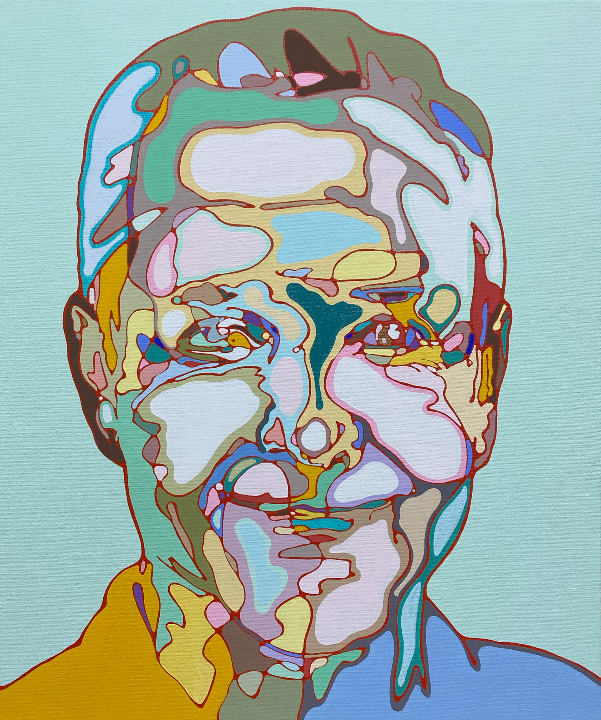 philippe | パネル、ジェッソ、油絵具 | 53×45.5cm | 2023年