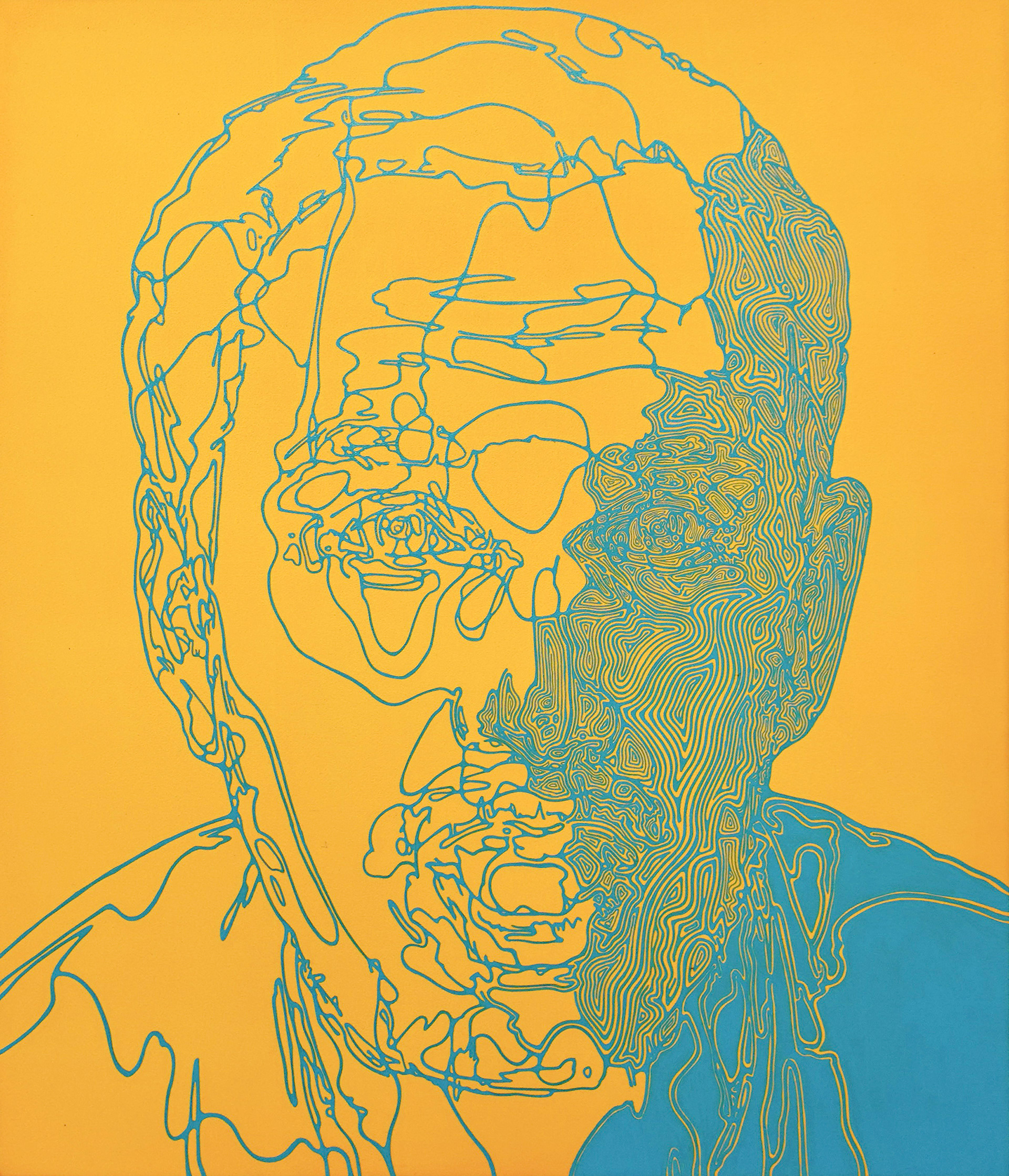 sean | パネル、ジェッソ、アクリル絵具 | 53×45.5cm | 2025年