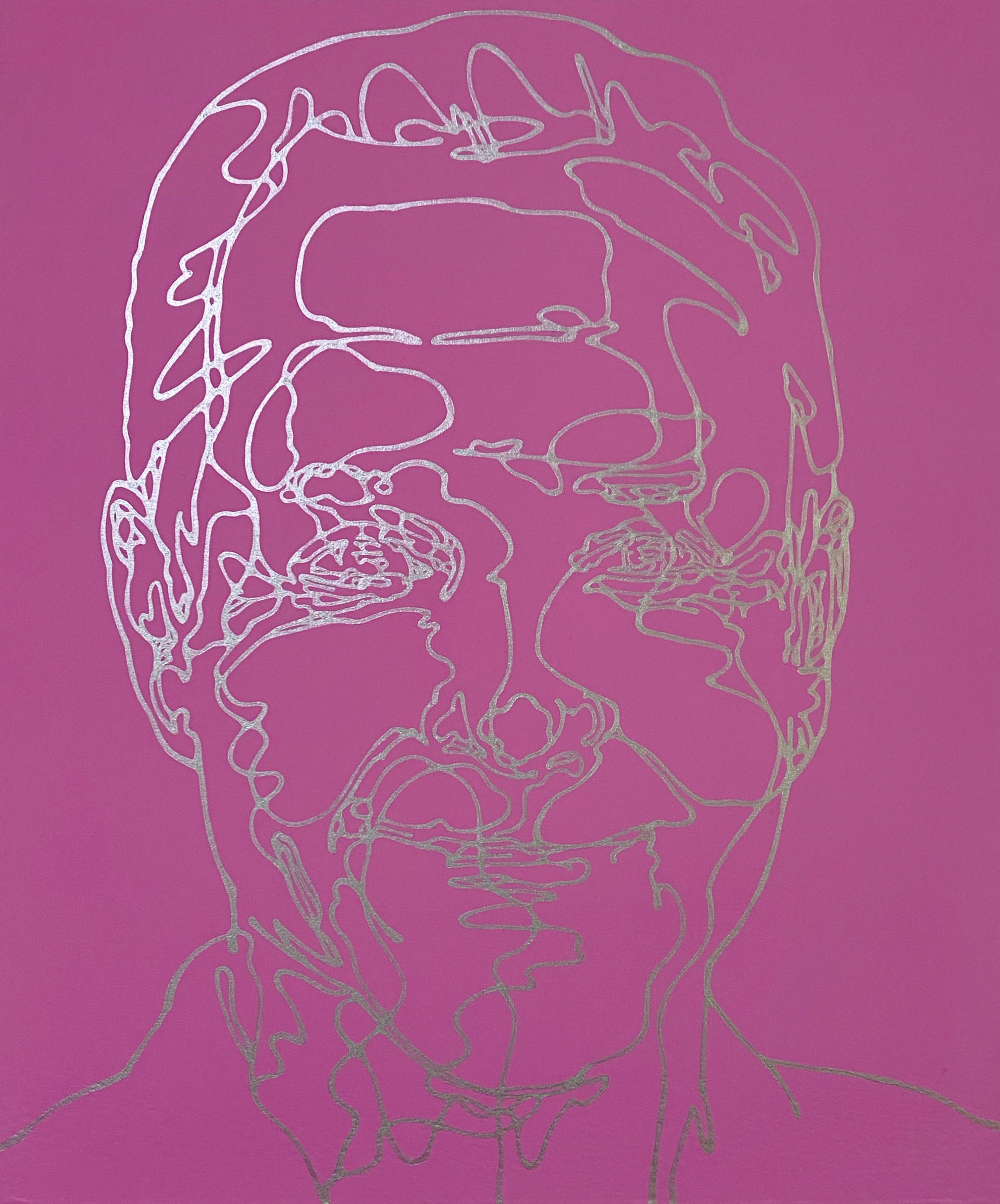 philippe | パネル、ジェッソ、アクリル絵具 | 53×45.5cm | 2023年