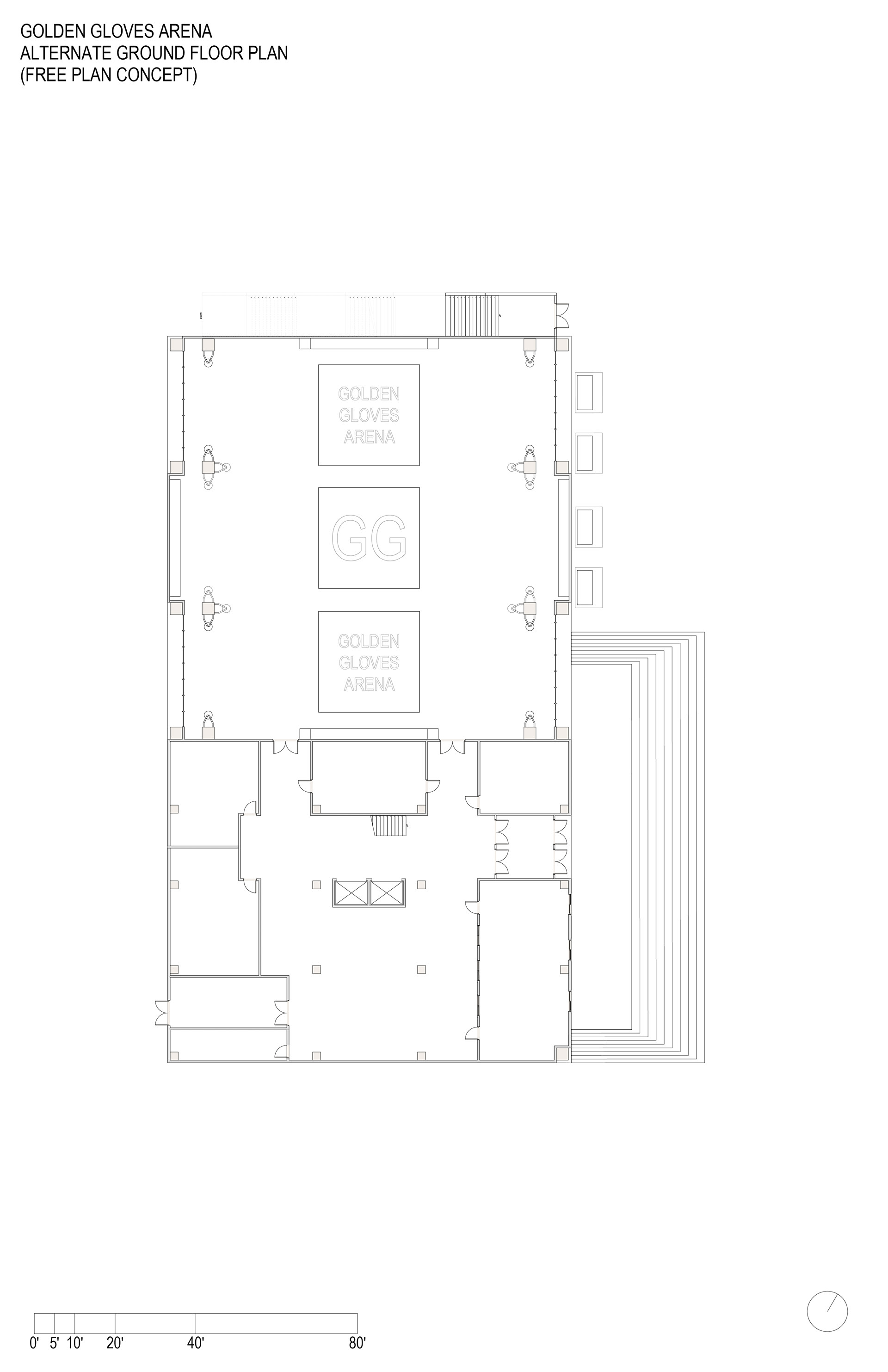 Golden Gloves Arena - Alternate Ground Floor Plan