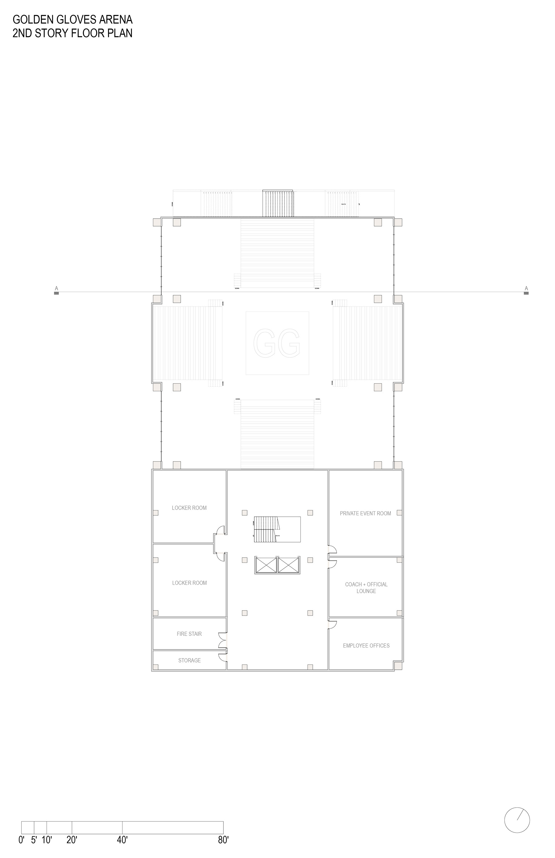 Golden Gloves Arena - 2nd Floor Plan