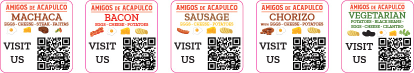 Meal Labels for Breakfast Burritos