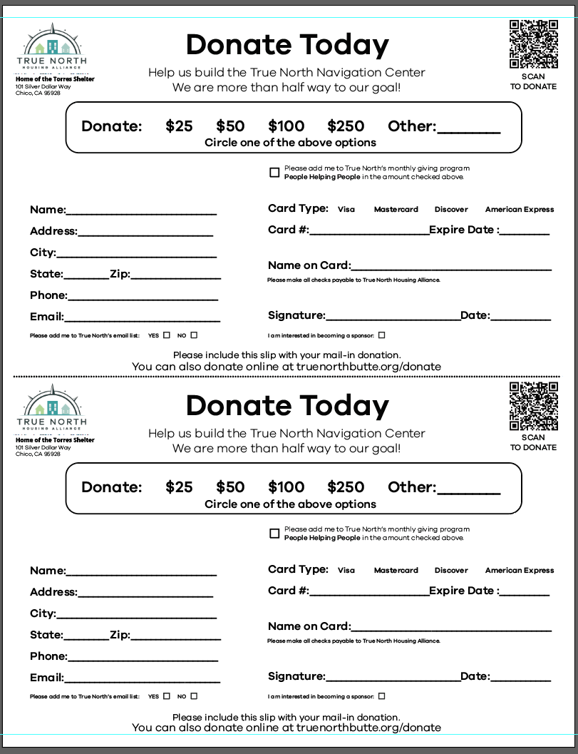 Donation slip