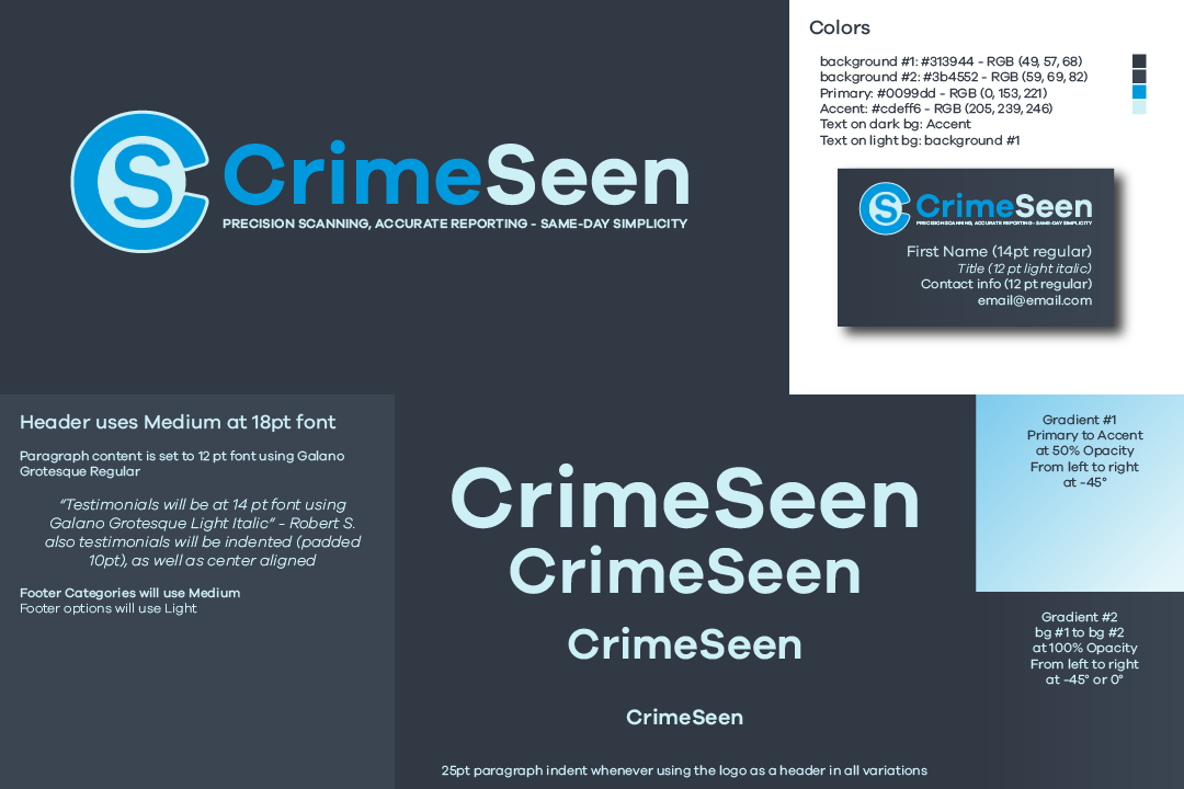 Design System for CrimeSeen