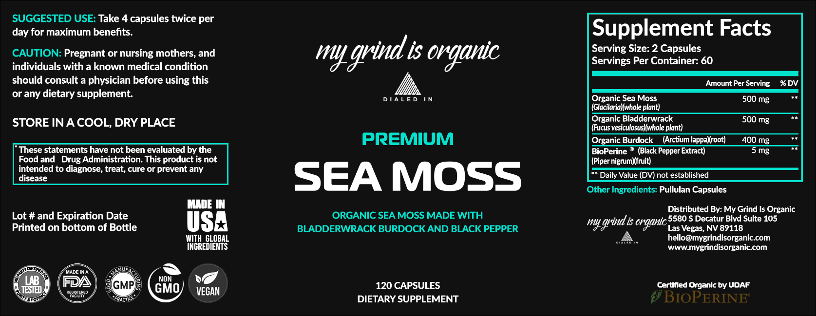 Package Design - Sea Moss Capsule Design