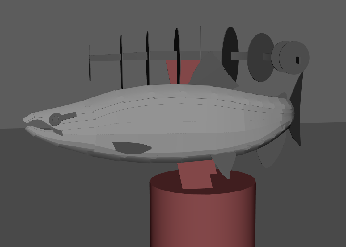 Showing inner skeleton and skin of both fish