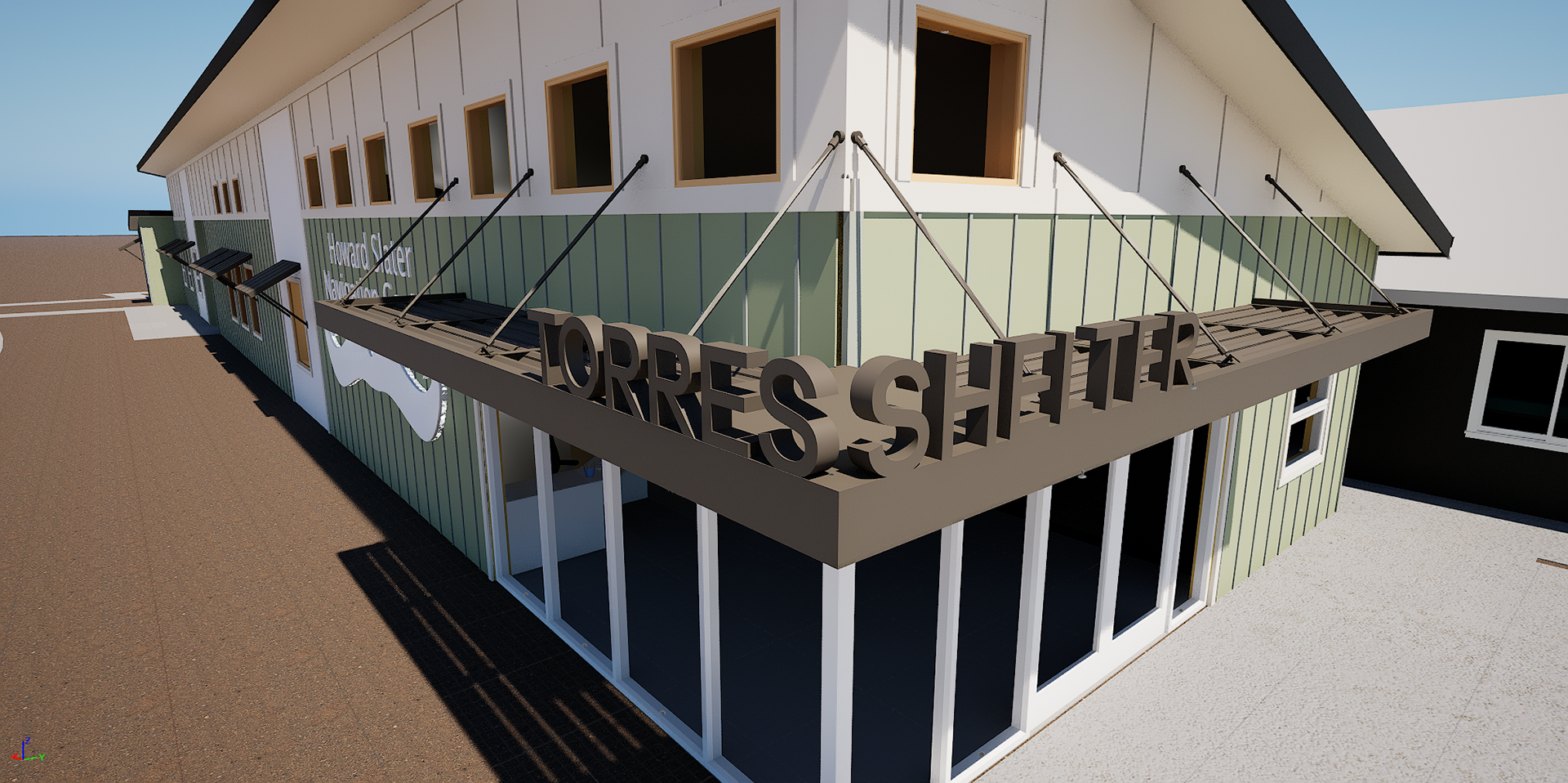 Render - Torres Shelter installation