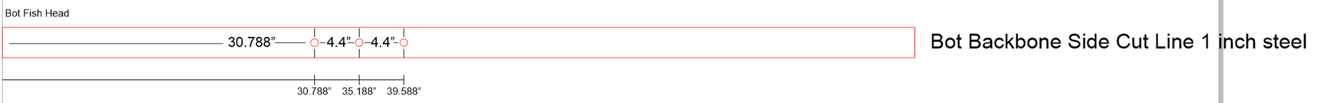 Bottom Fish Backbone Side View Cut Line