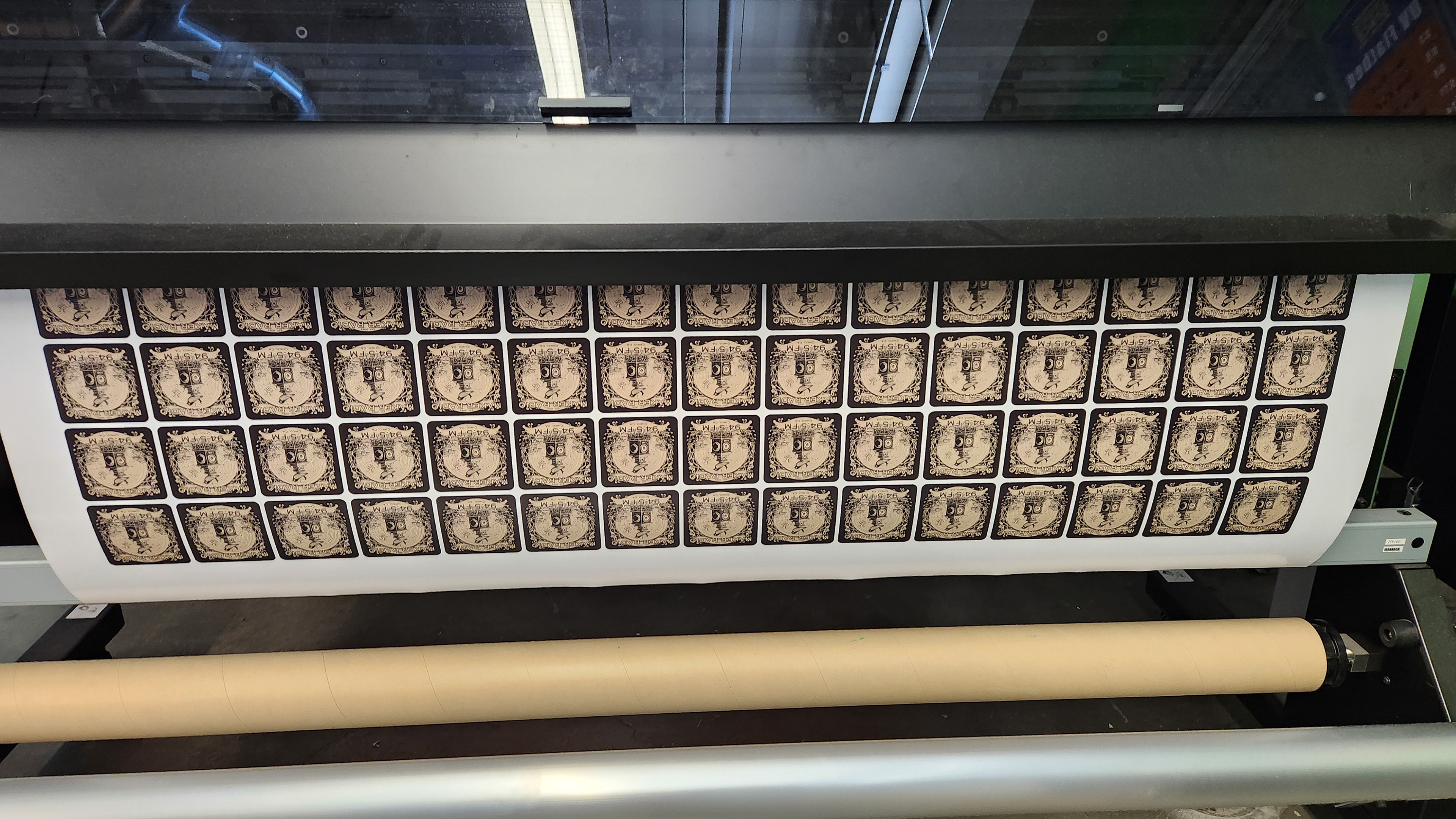 Full Shot of a large 800 sticker print job