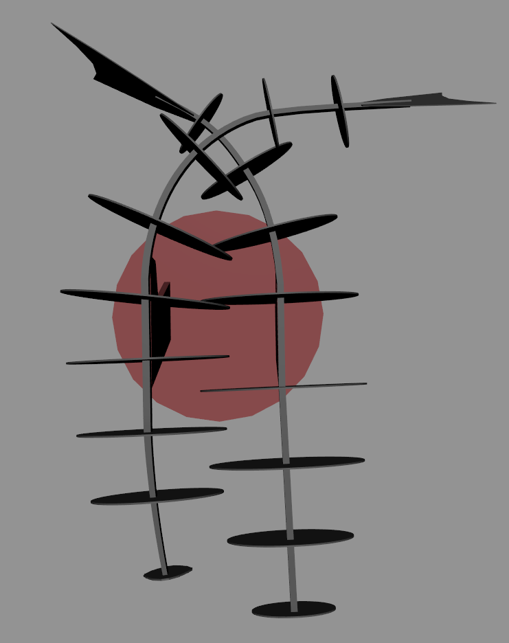 Top view of the skeleton initial design