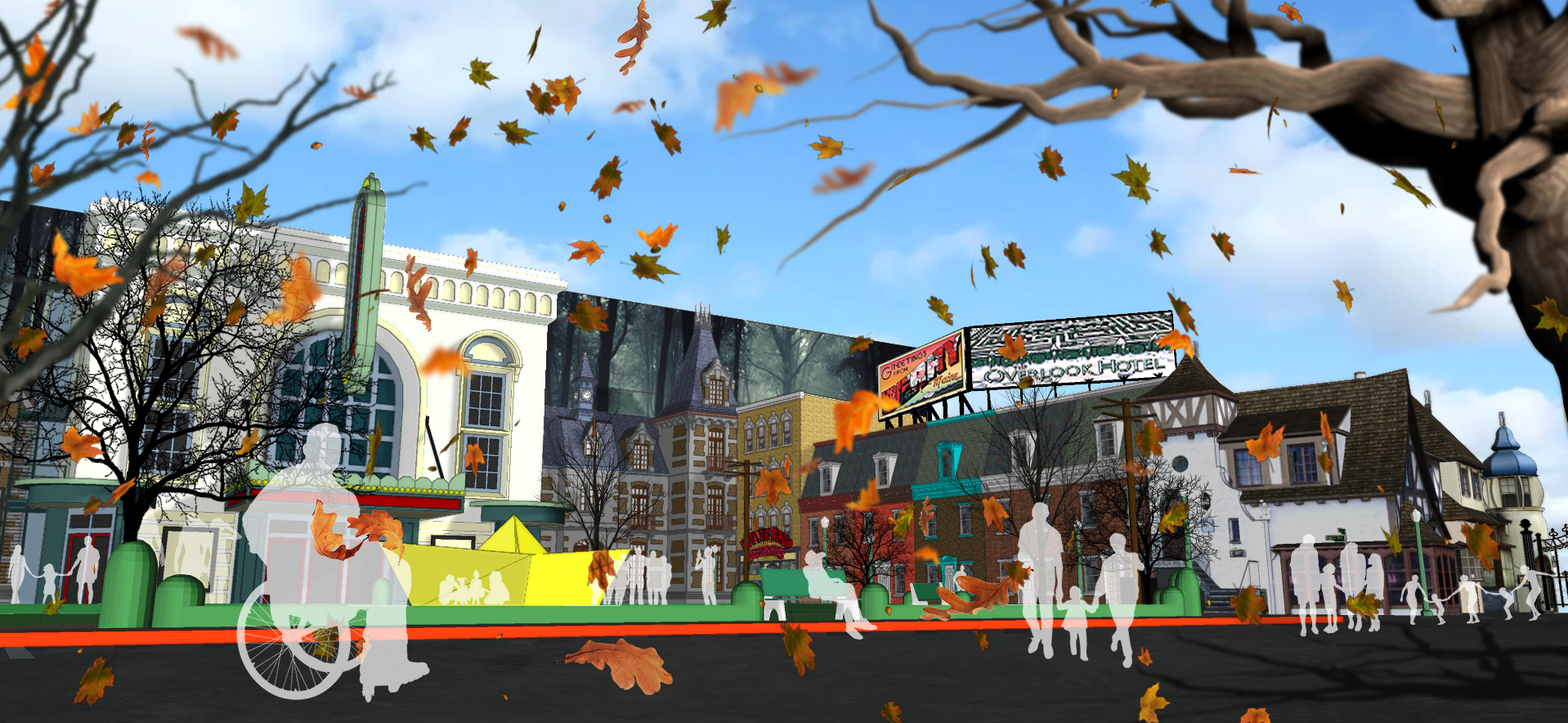 HorrorVille Town Square Day Time