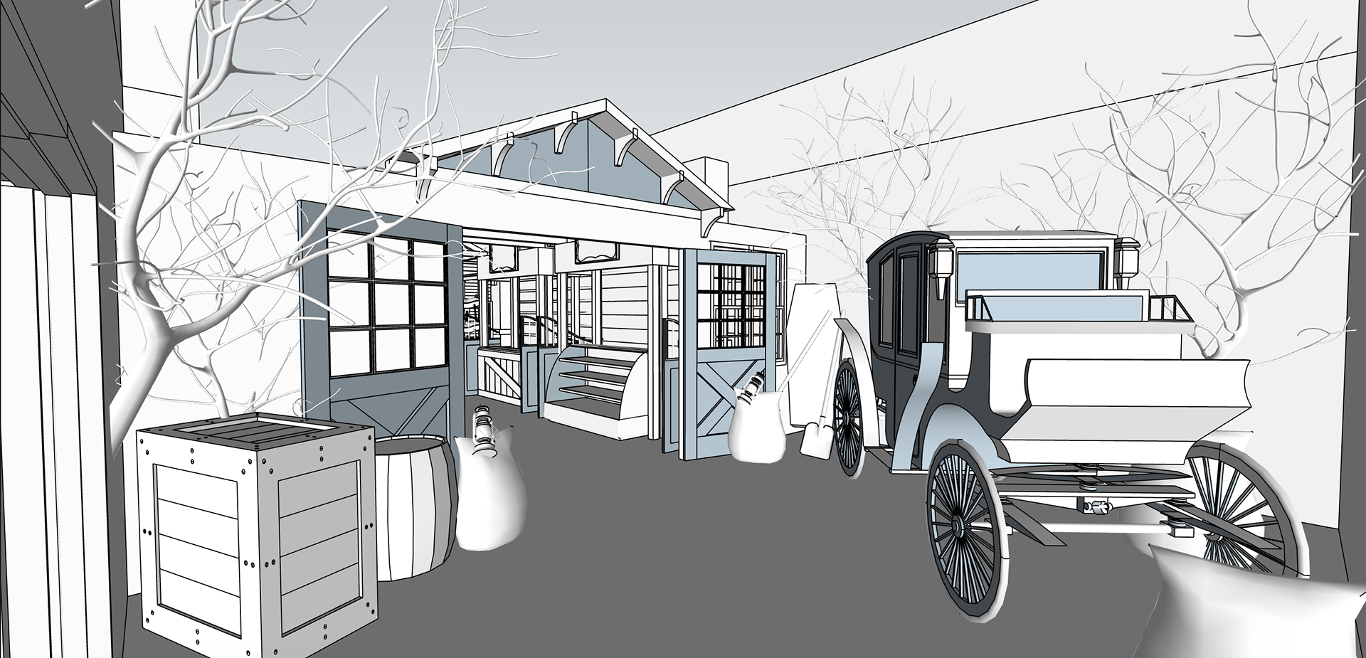Carriage House 3D Model