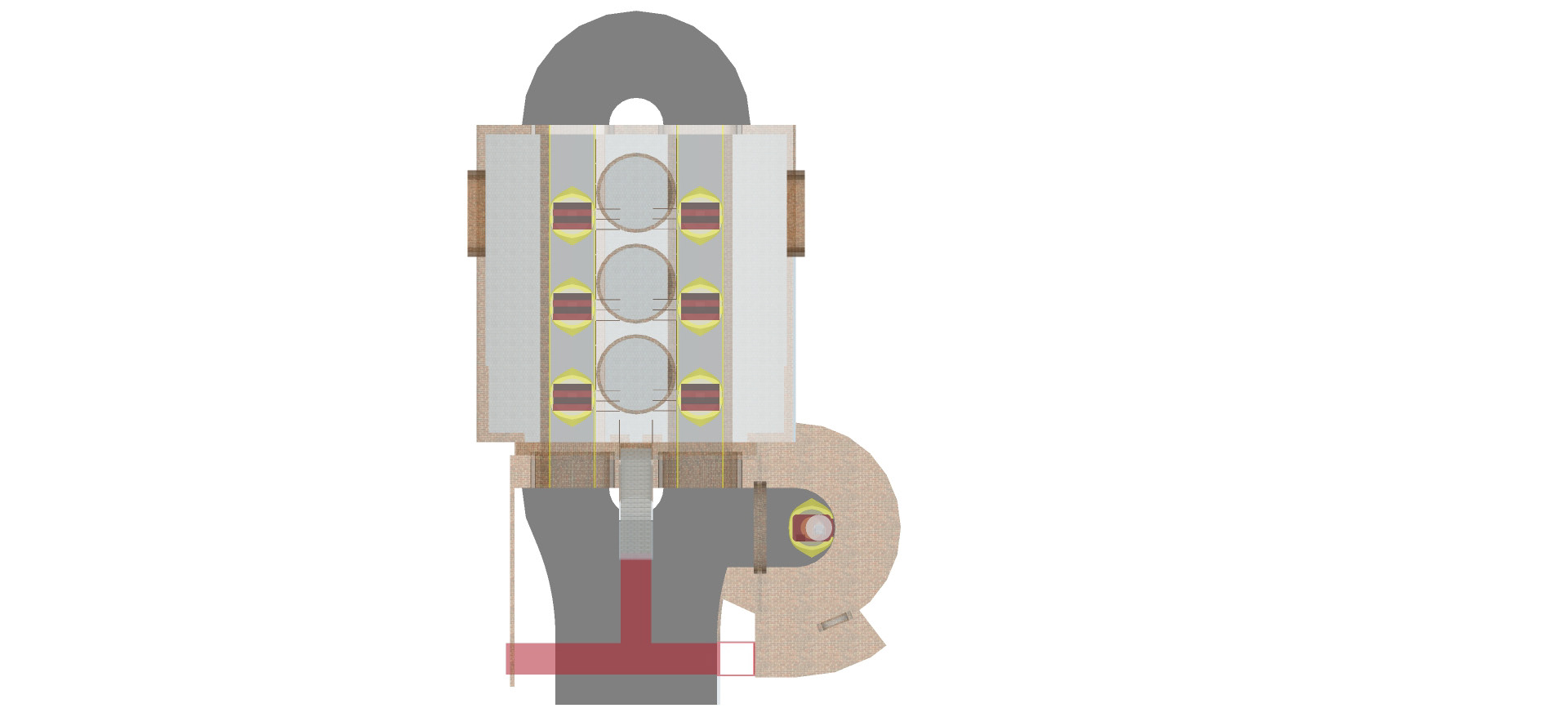 Plan view of Load + Unload