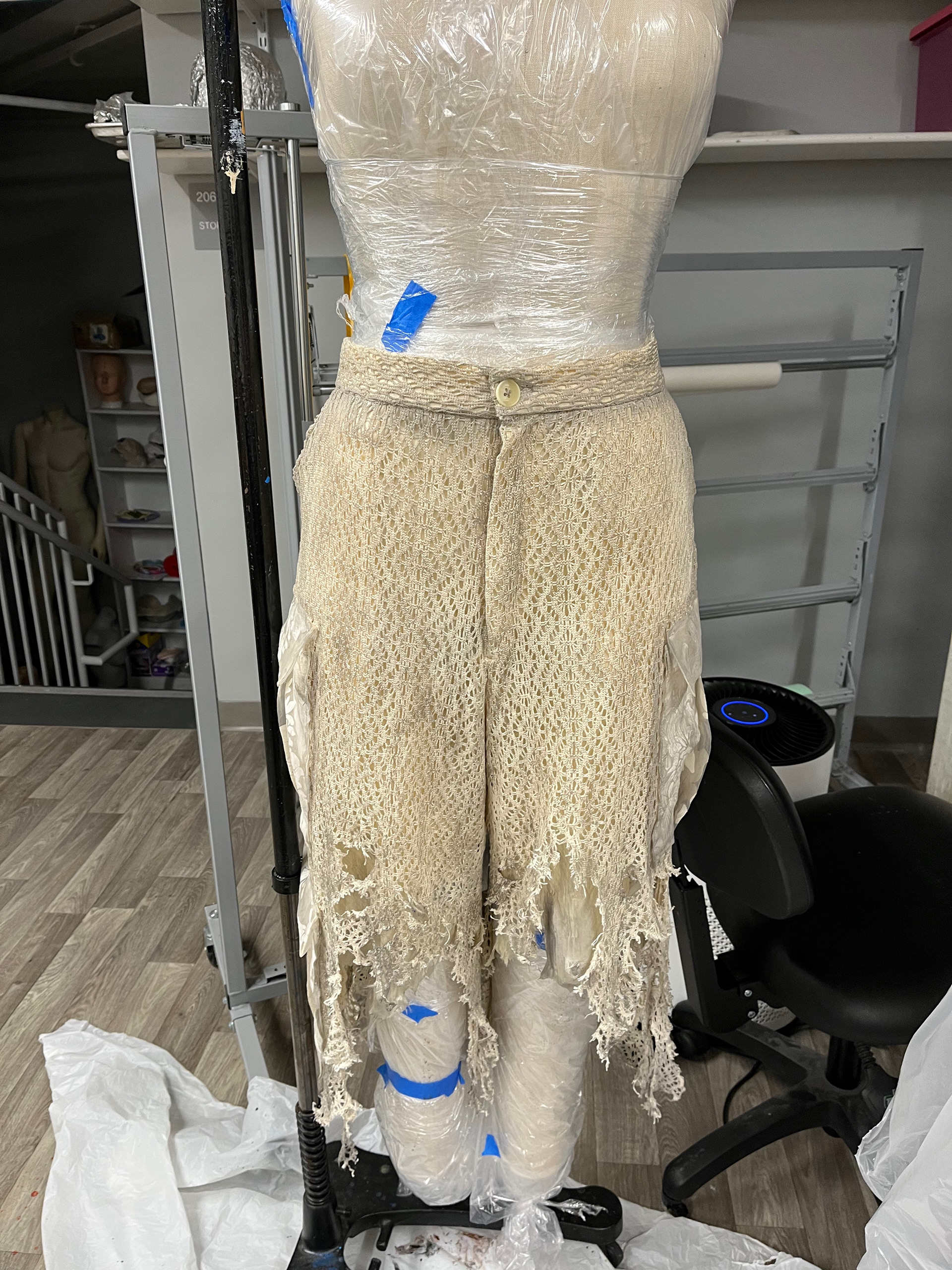 Antígona Pants Mid-Distressing